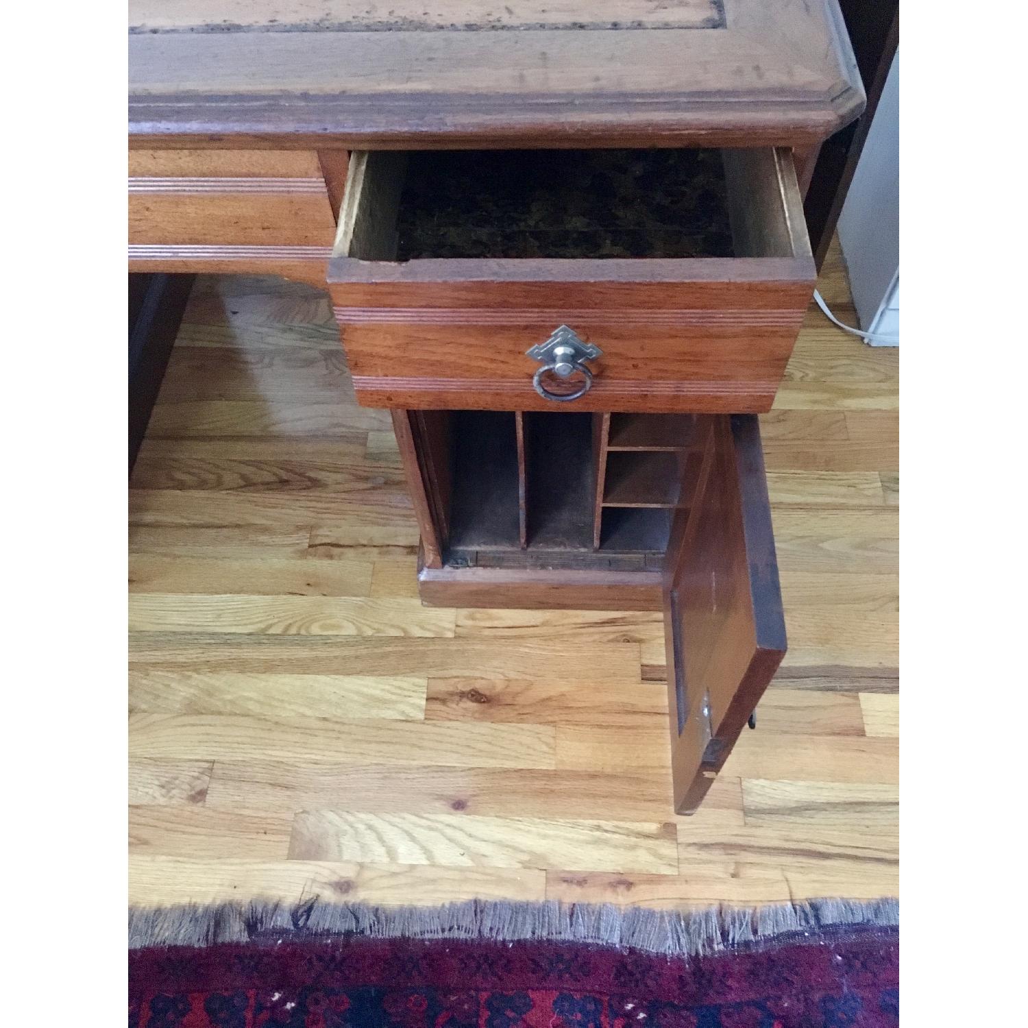 Antique Solid Wood Desk - image-3