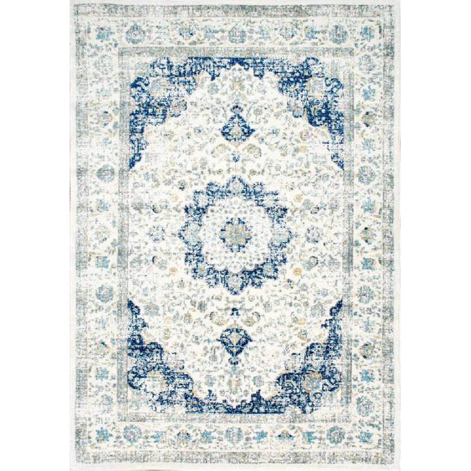 Blue Distressed Persian Bosphorus Rug - AptDeco