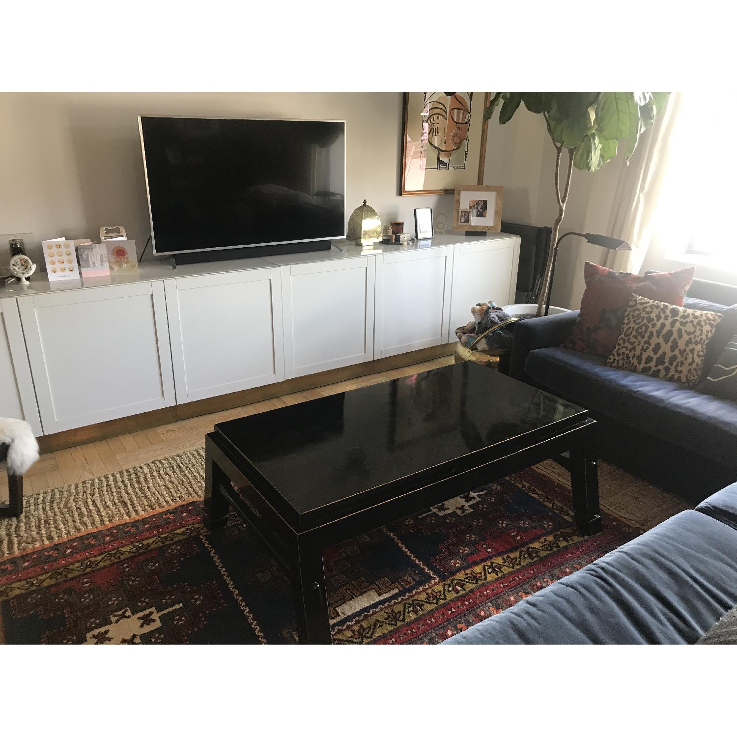 Vintage 1-Drawer Black Elm Coffee Table - image-6