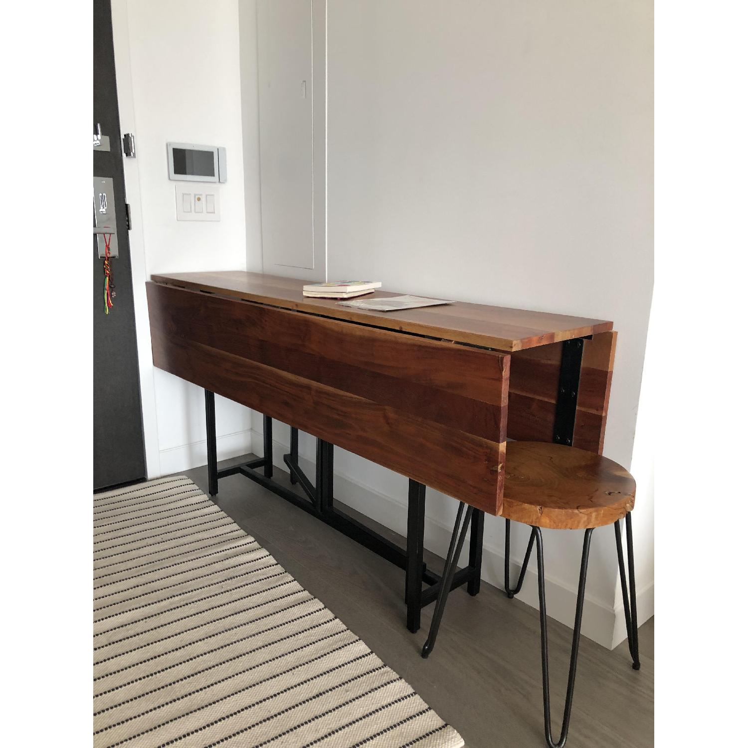 Crate & Barrel Origami Drop Leaf Rectangular Dining Table - image-1