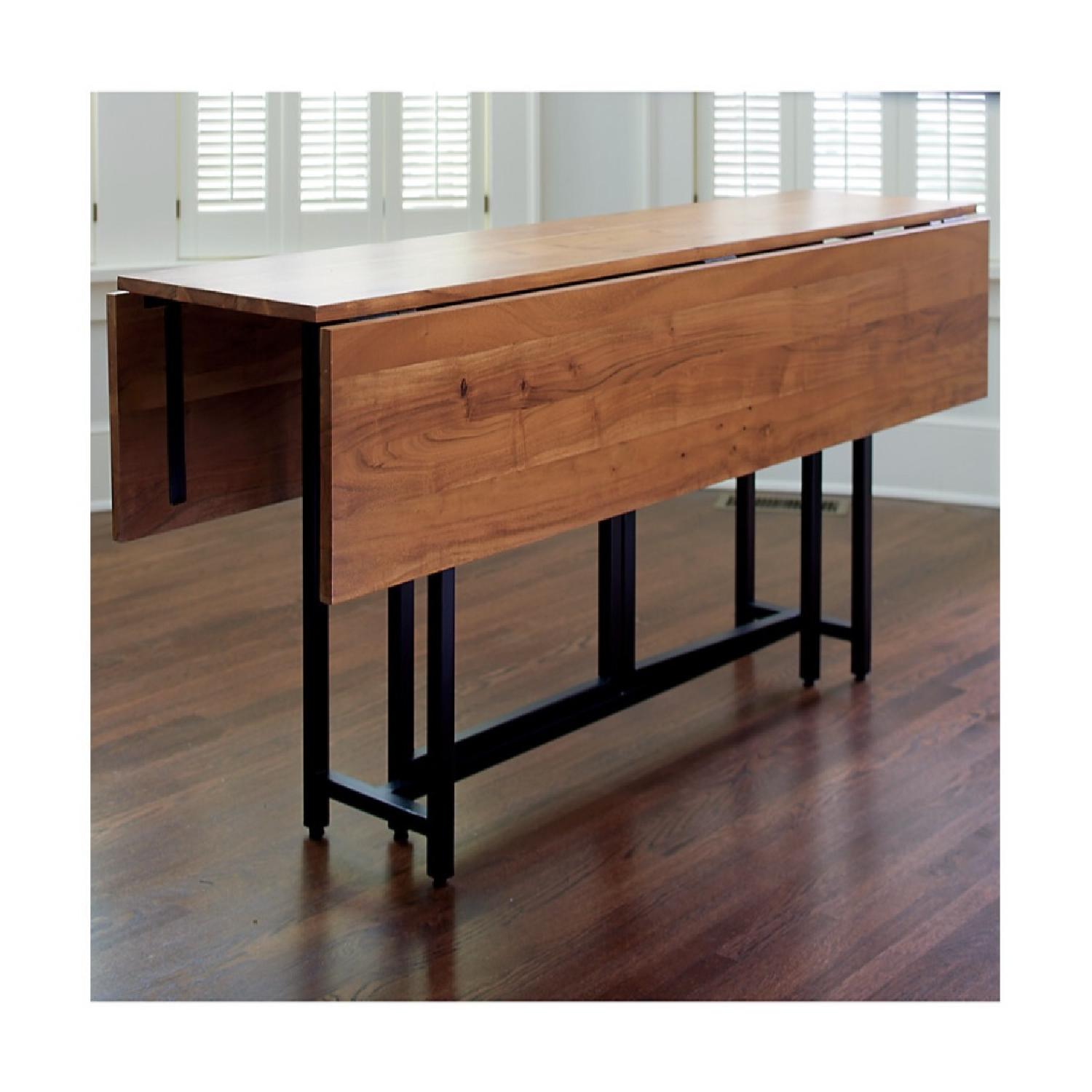 Crate & Barrel Origami Drop Leaf Rectangular Dining Table - image-4