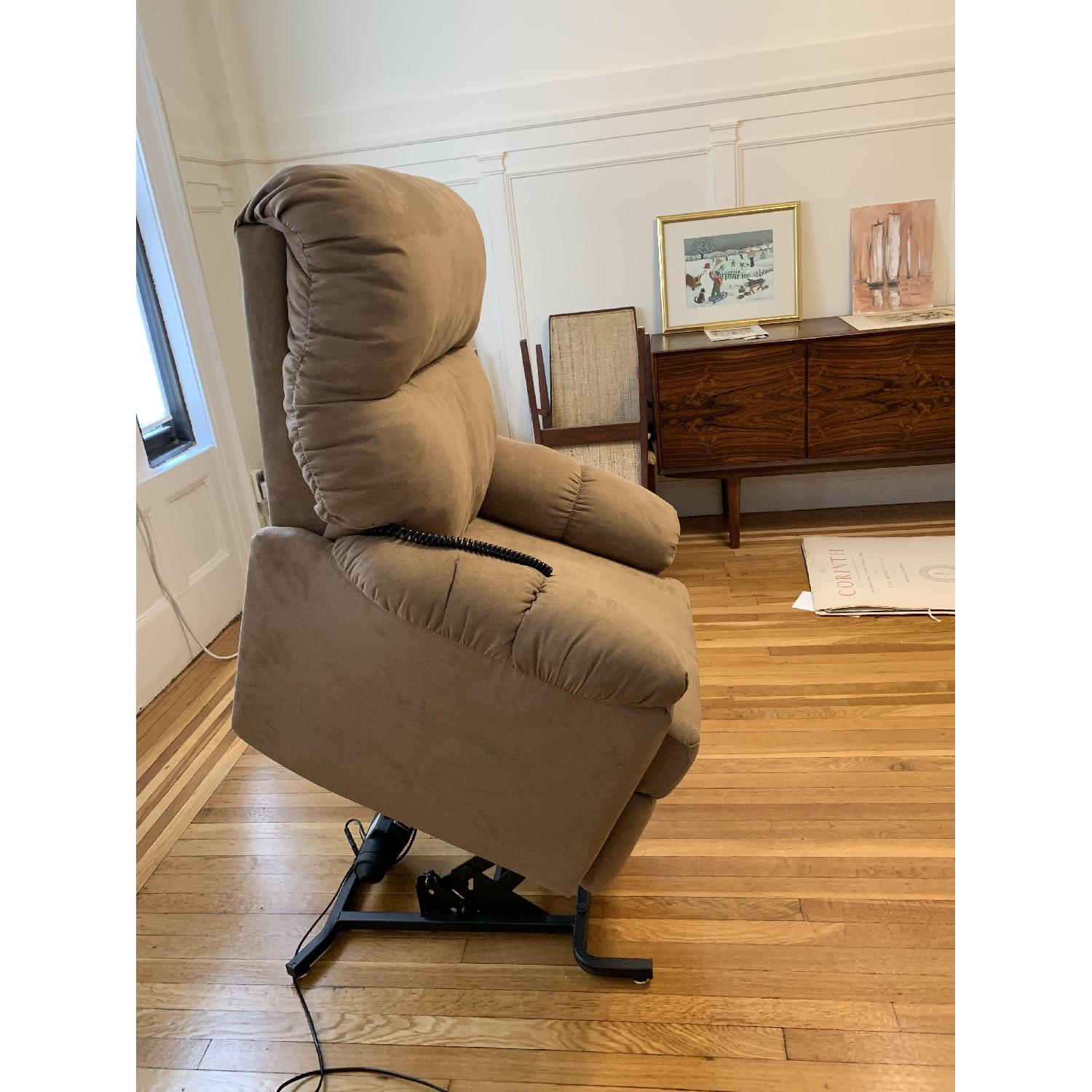 Raymour & Flanigan Beige Coco Power Lift Recliner - image-1