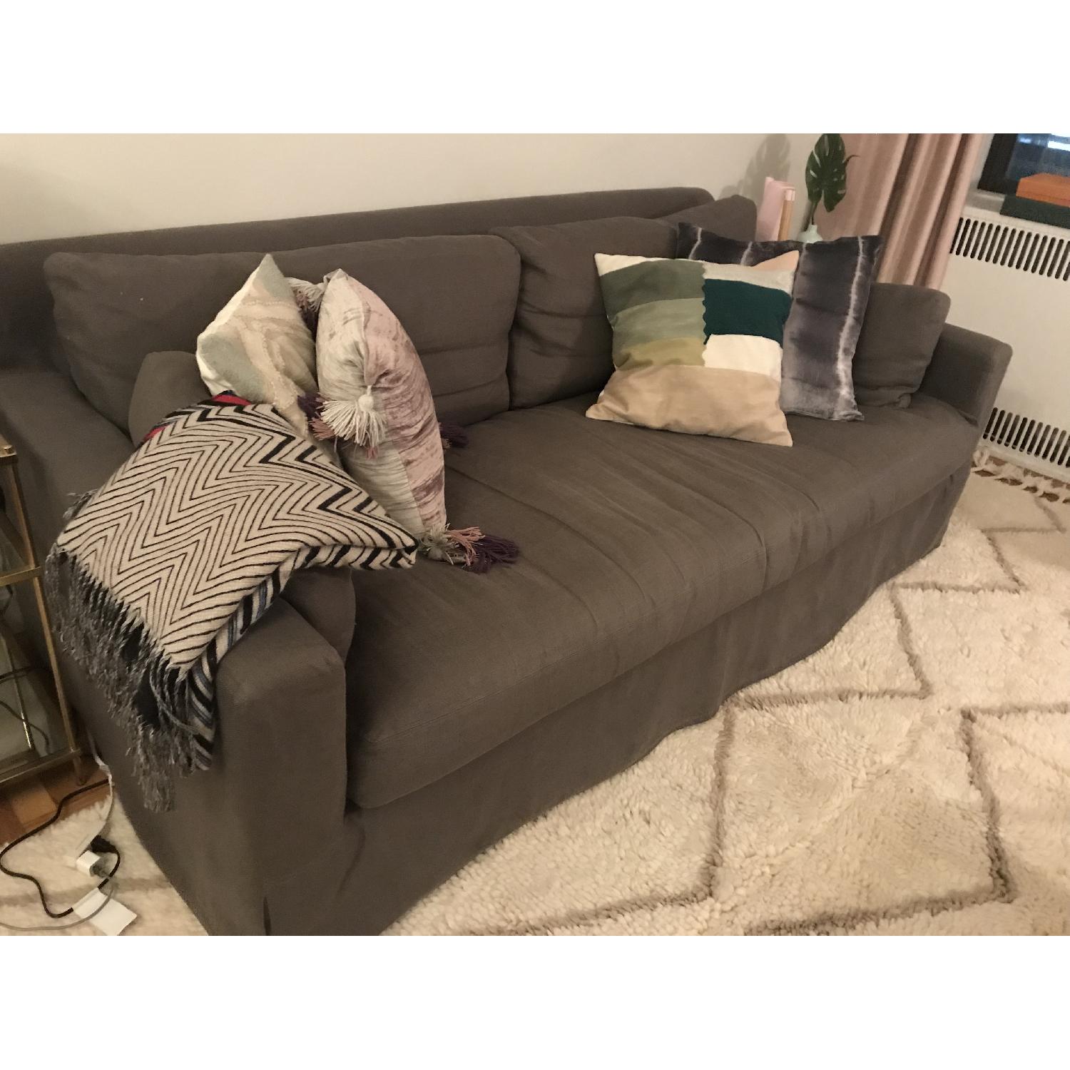 Restoration Hardware Belgian Track Arm Slipcovered Sofa Aptdeco