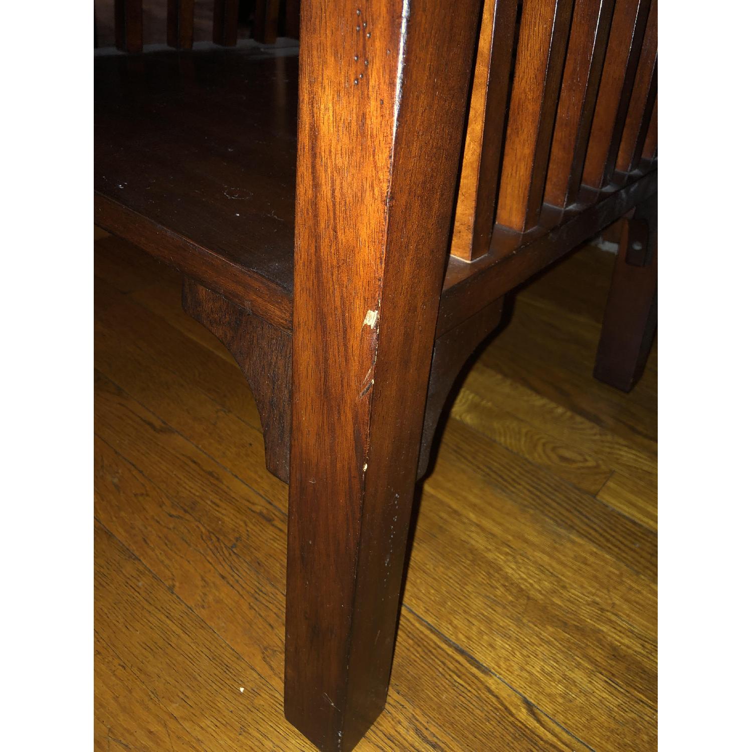 Vintage Solid Cherry Wood Side Table - image-3