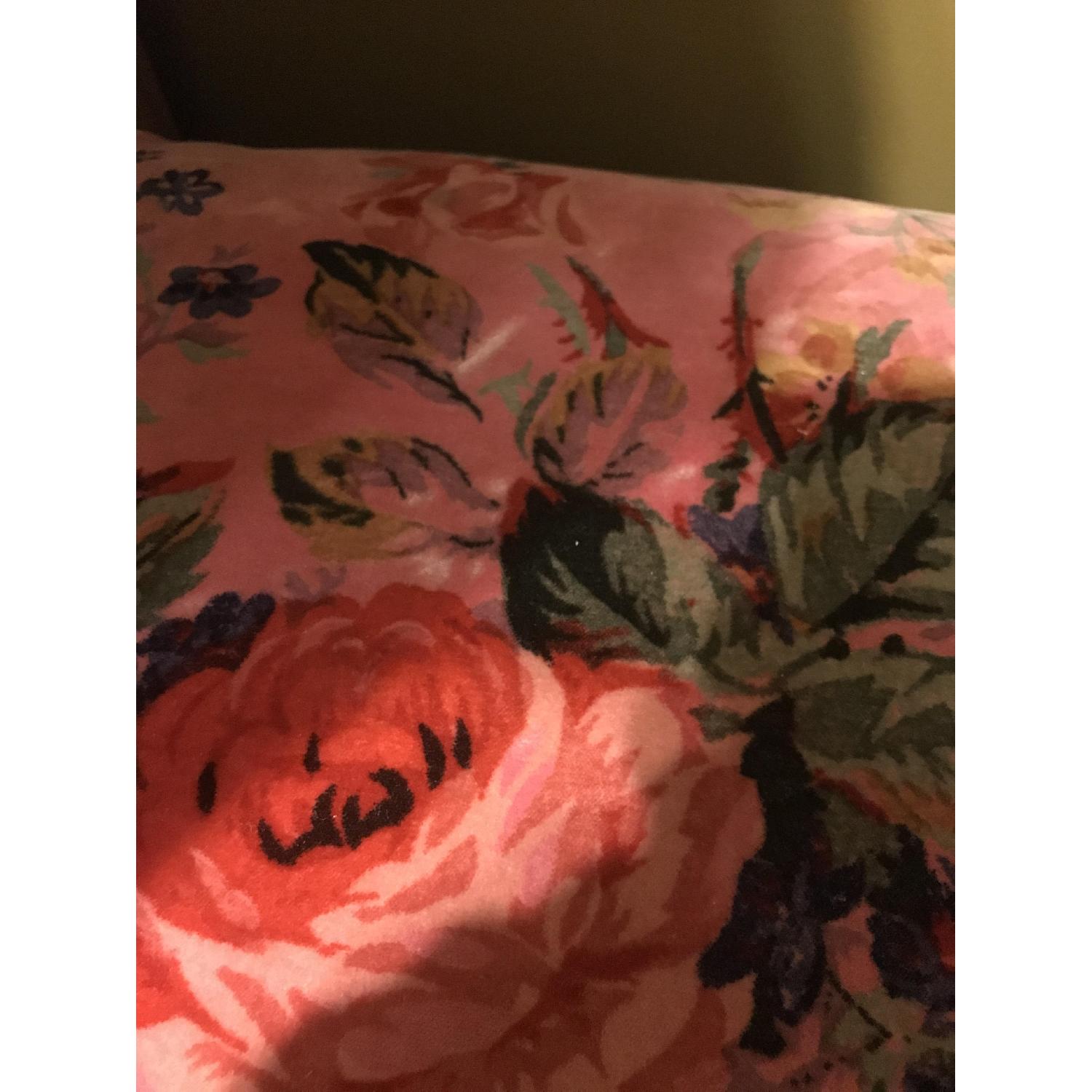 Vintage Floral Velvet Ottoman - image-3