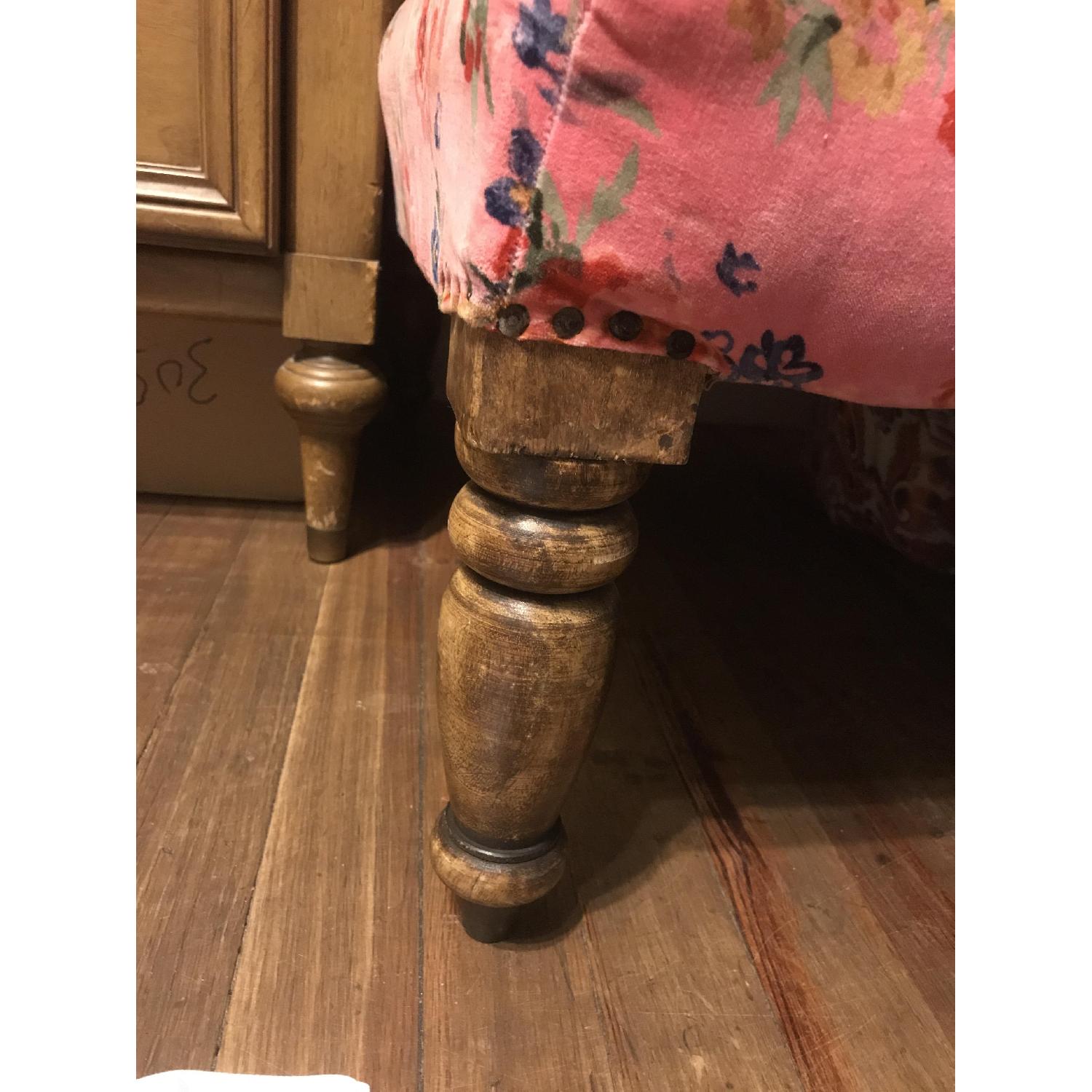 Vintage Floral Velvet Ottoman - image-4