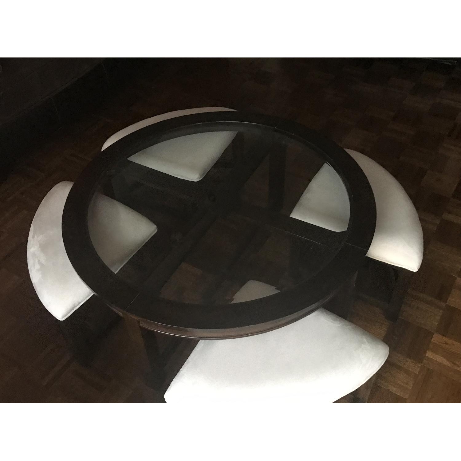 American Signature Furniture Coffee Table w/ 4 Ottomans - image-1