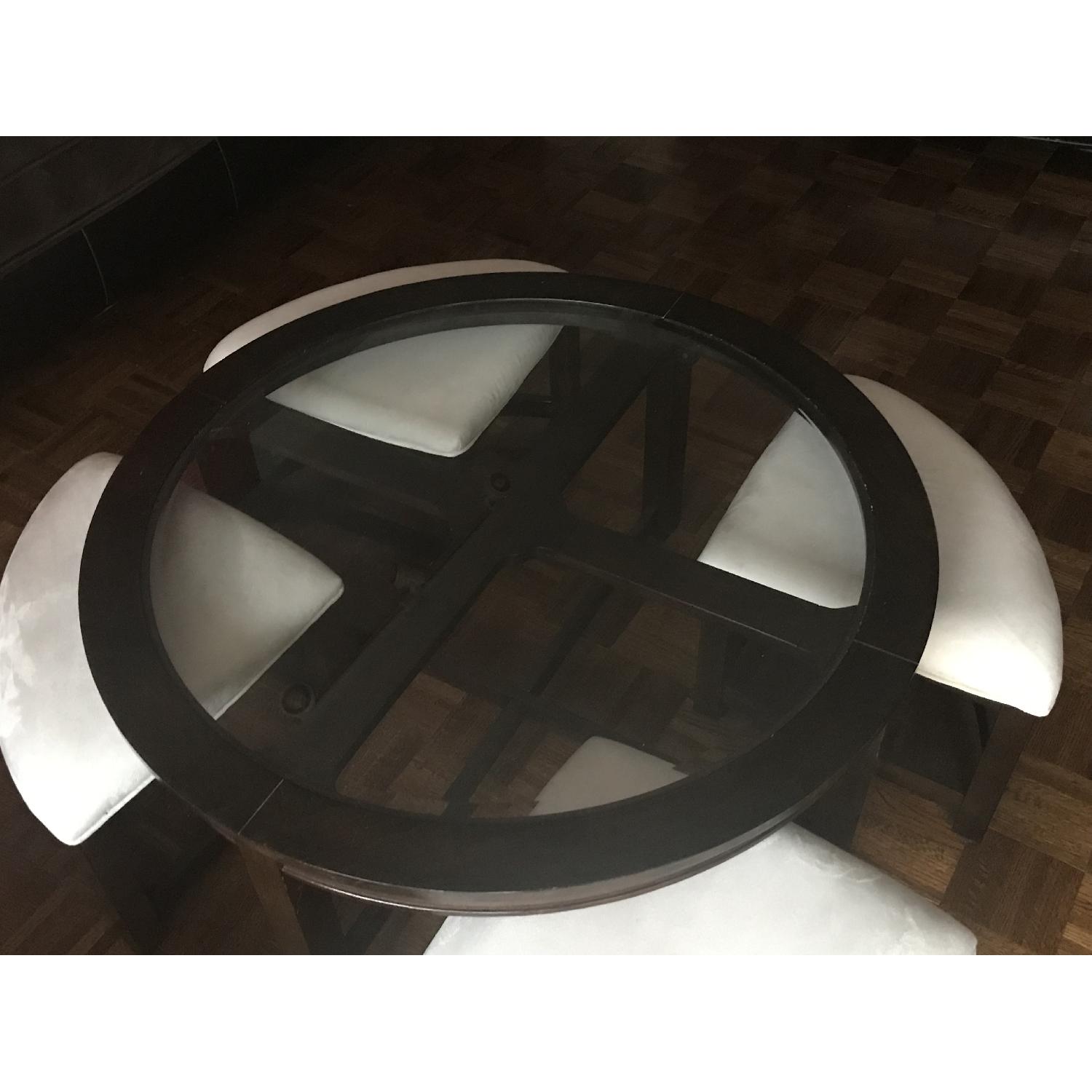 American Signature Furniture Coffee Table w/ 4 Ottomans - image-2