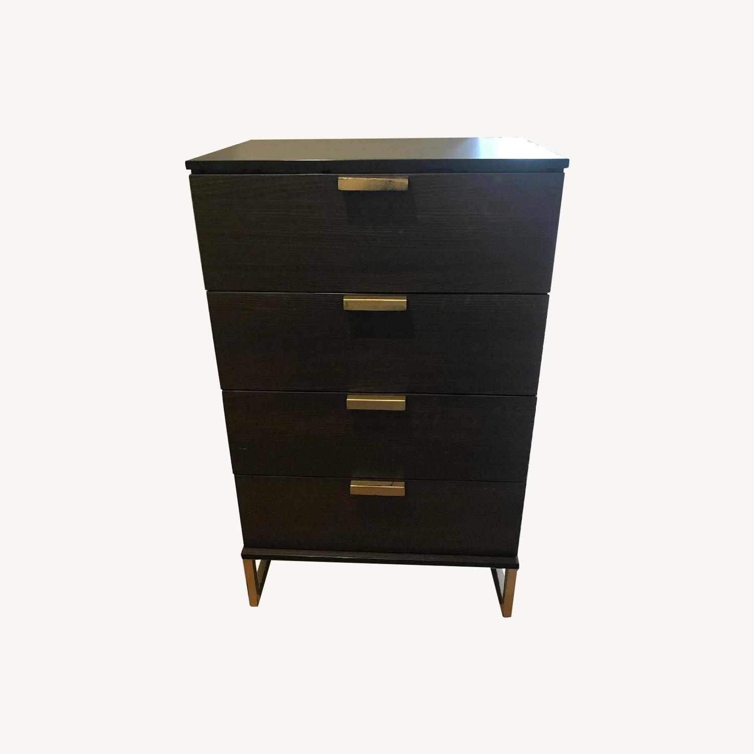 Dark Brown 4-Drawer Dresser - AptDeco