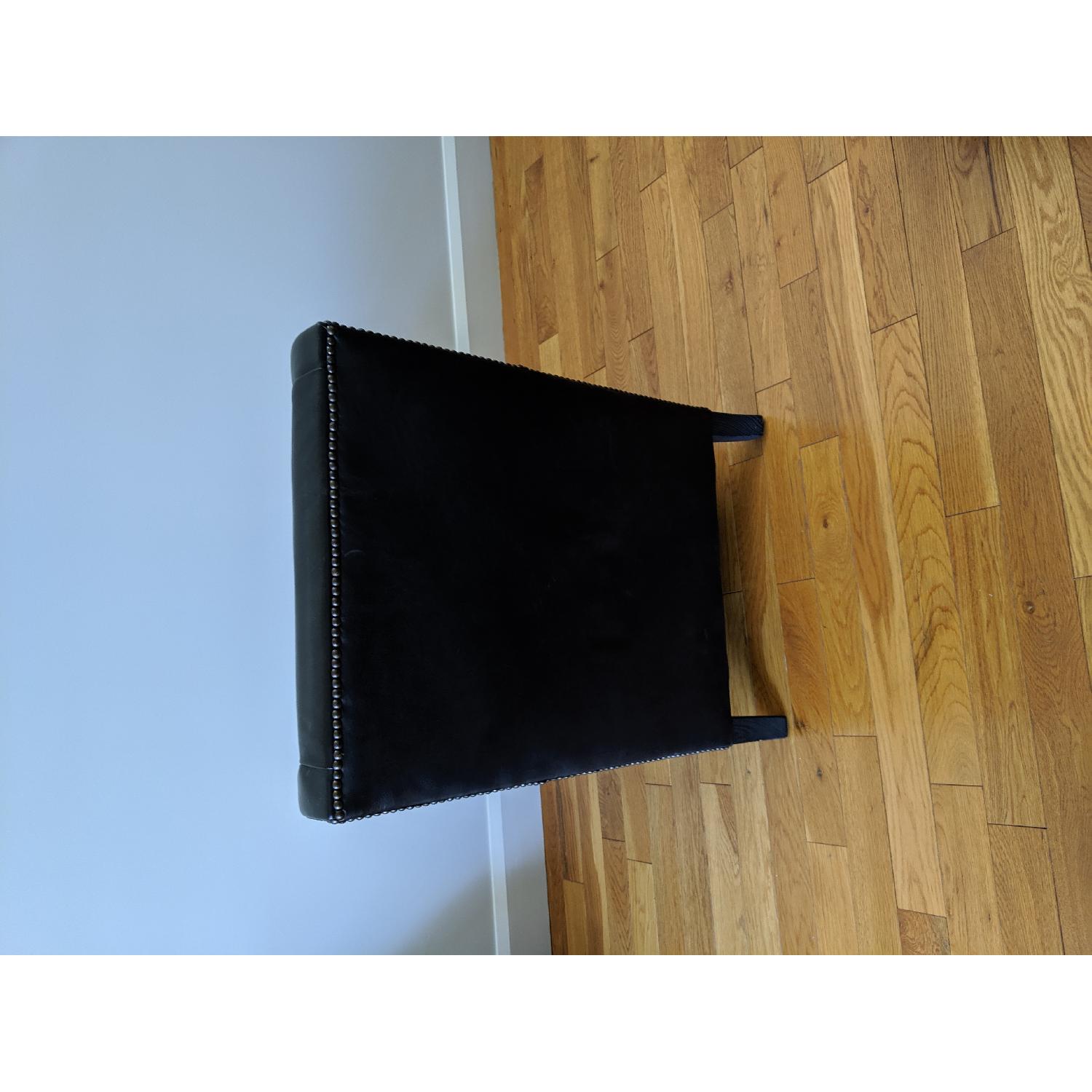 Restoration Hardware Blake Black Leather Club Chair - image-4