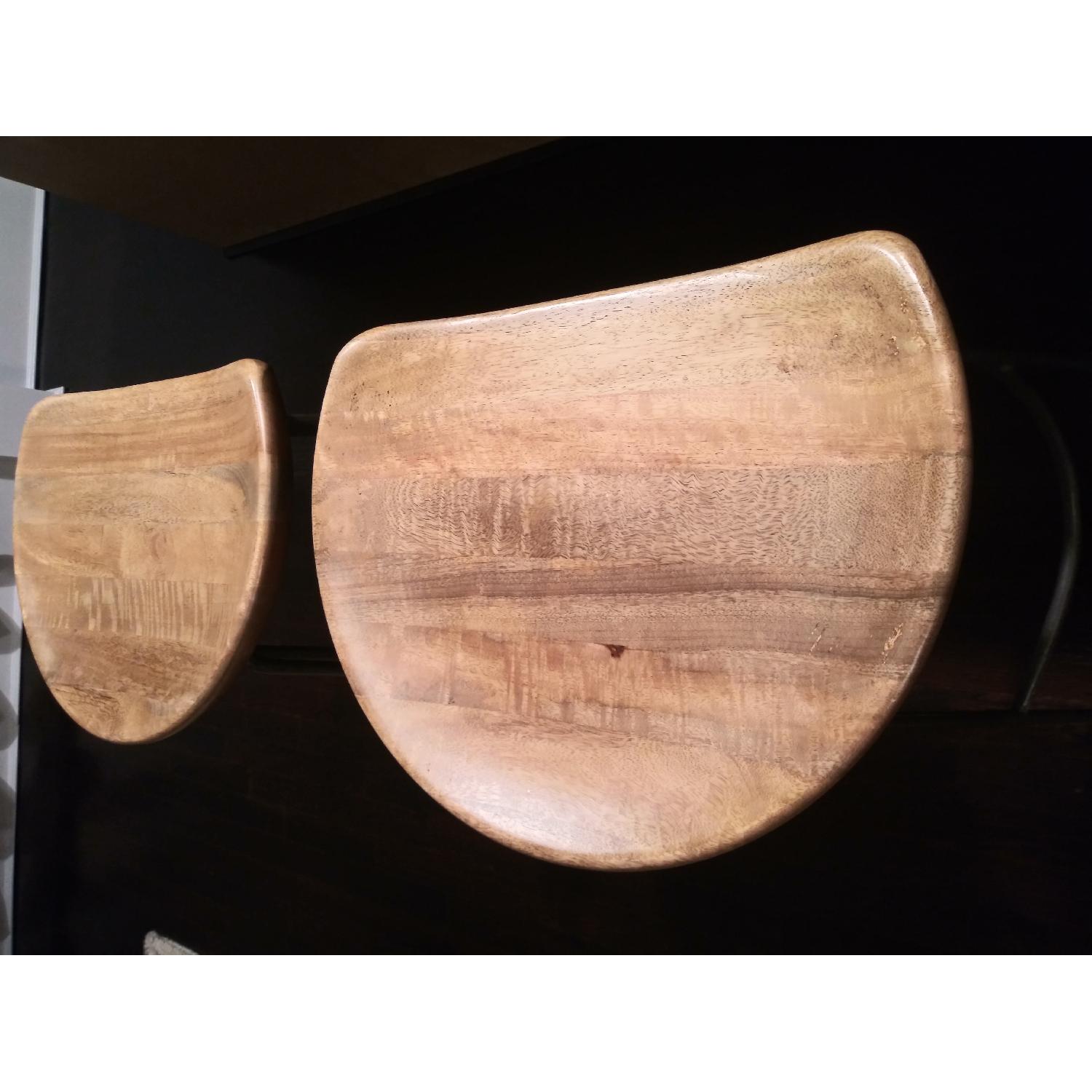 West Elm Alden Bar Stools in Natural Mango AptDeco