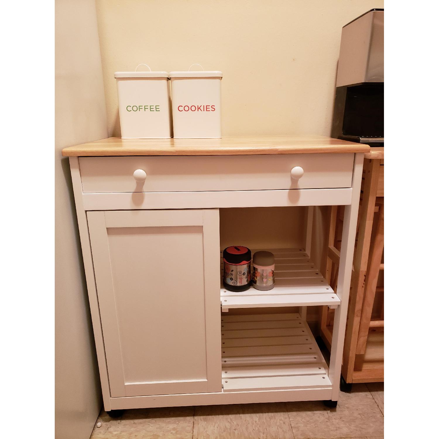 Catskill Craftsmen Cottage White Kitchen Cart - image-1