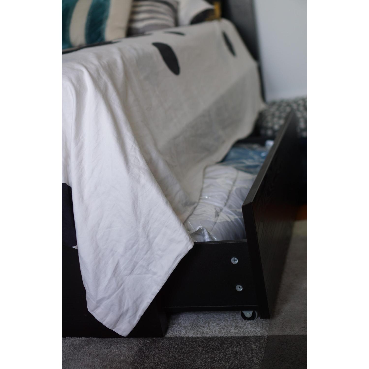 Ikea Malm Full Bed w/ 4 Storage Drawers - image-4