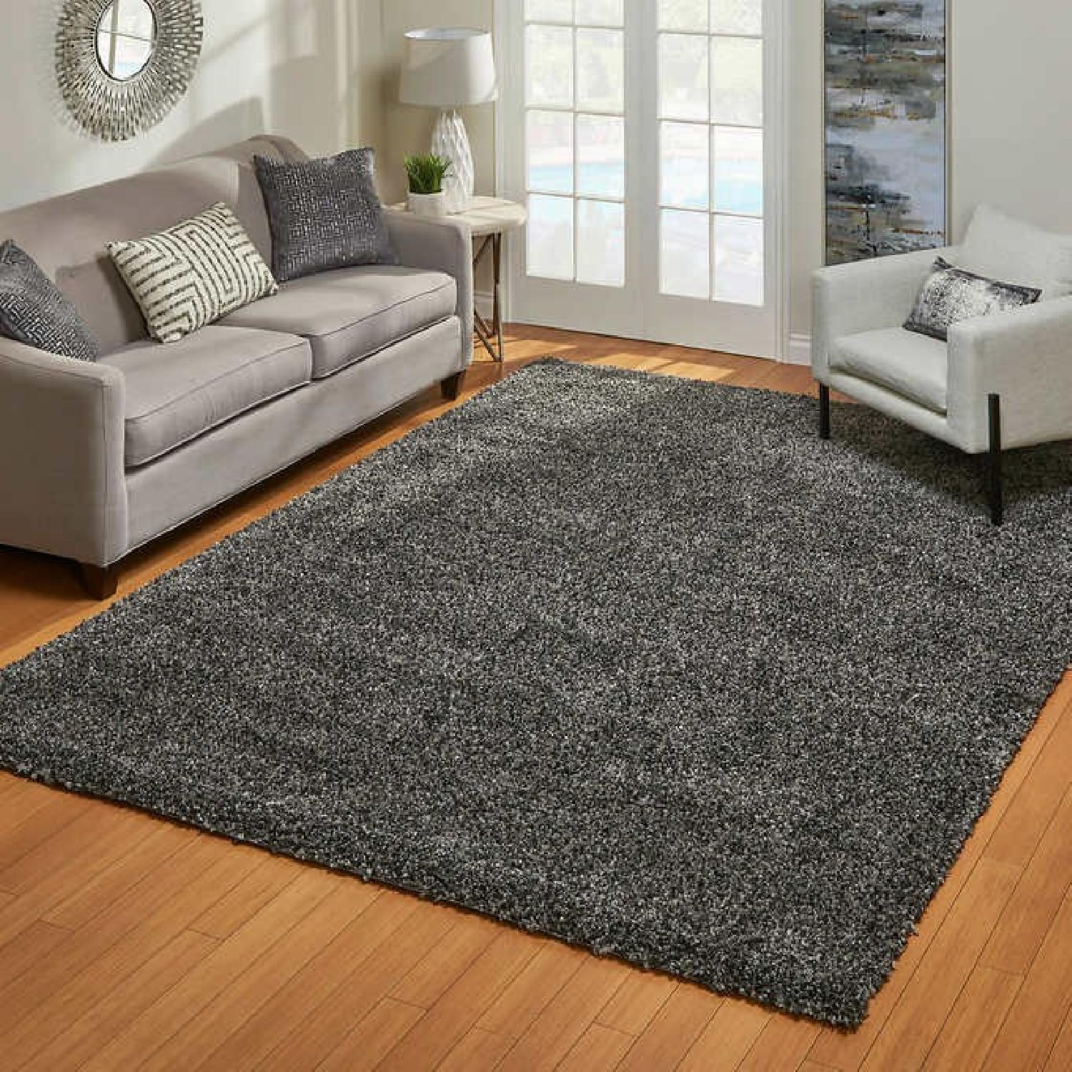 Zurich Dark Gray Shag Area Rug - image-1