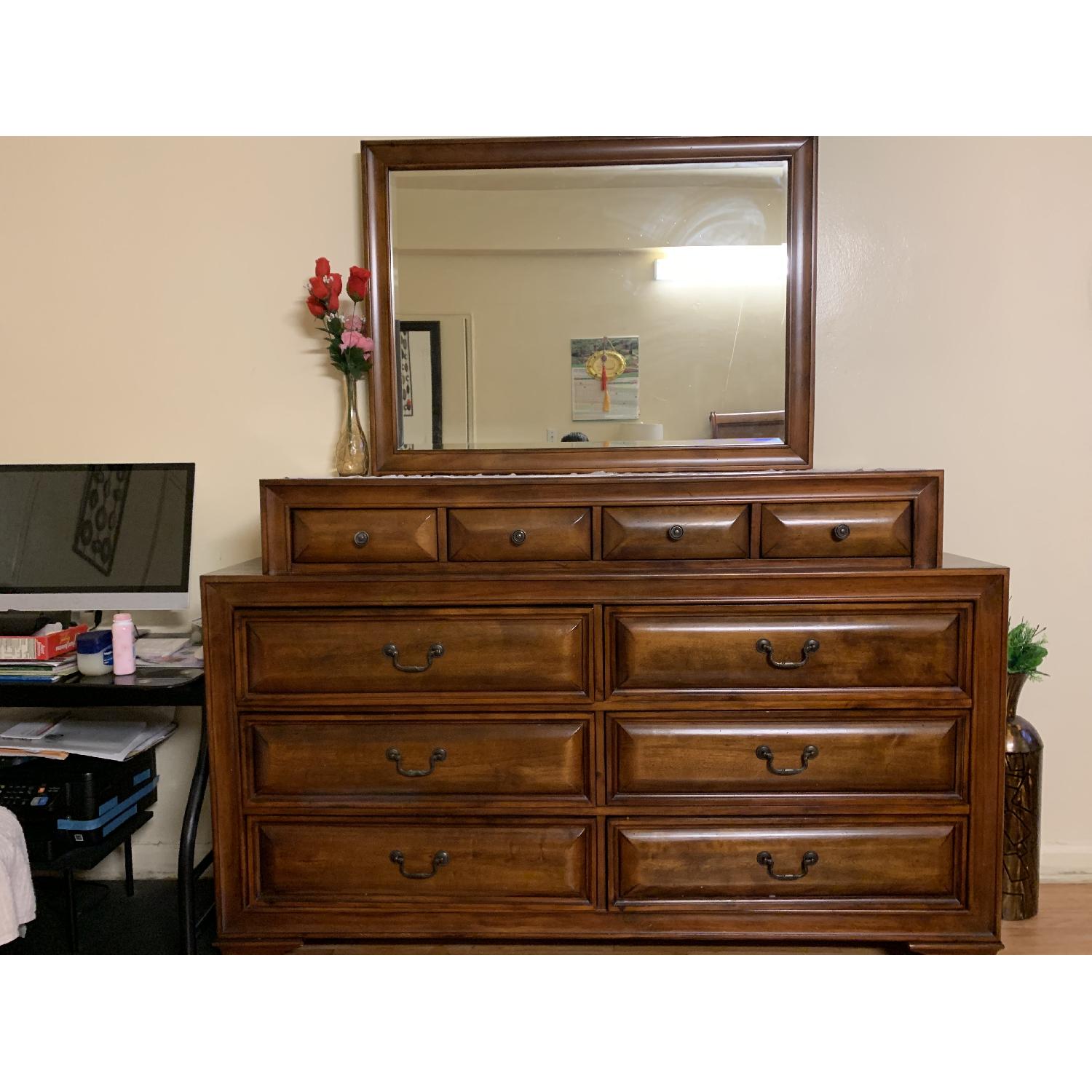 Solid Wood Dresser w/ Mirror - image-3