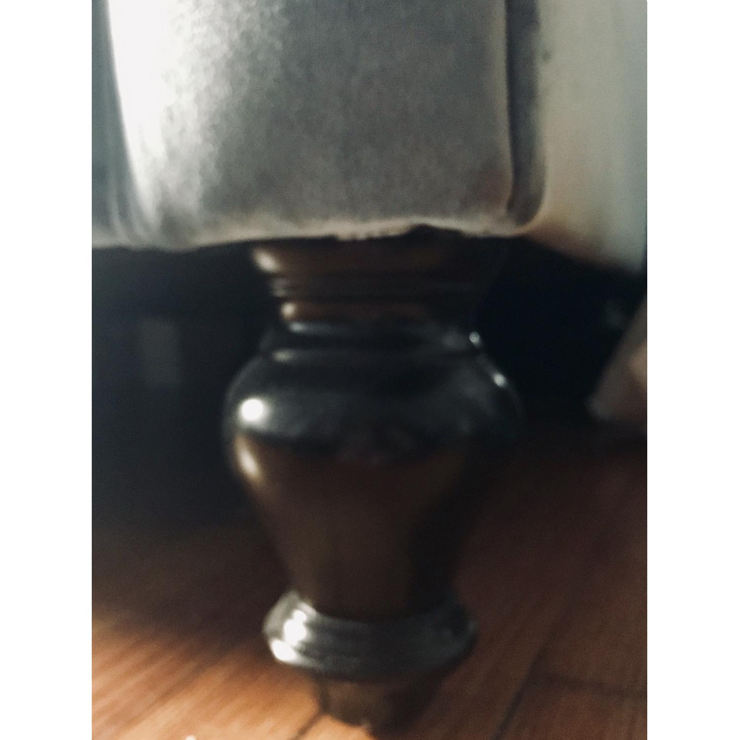 Sky Blue Velvet Loveseat - image-4