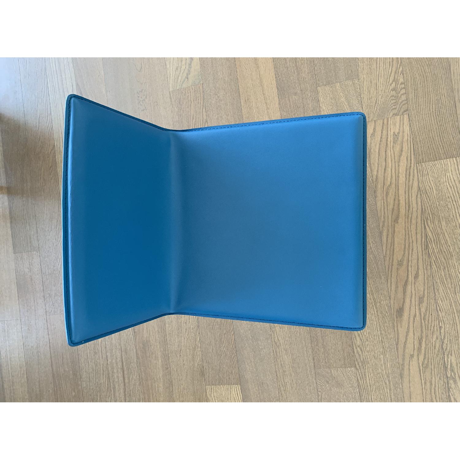 CB2 Turquoise Leather Bar Stools - image-2