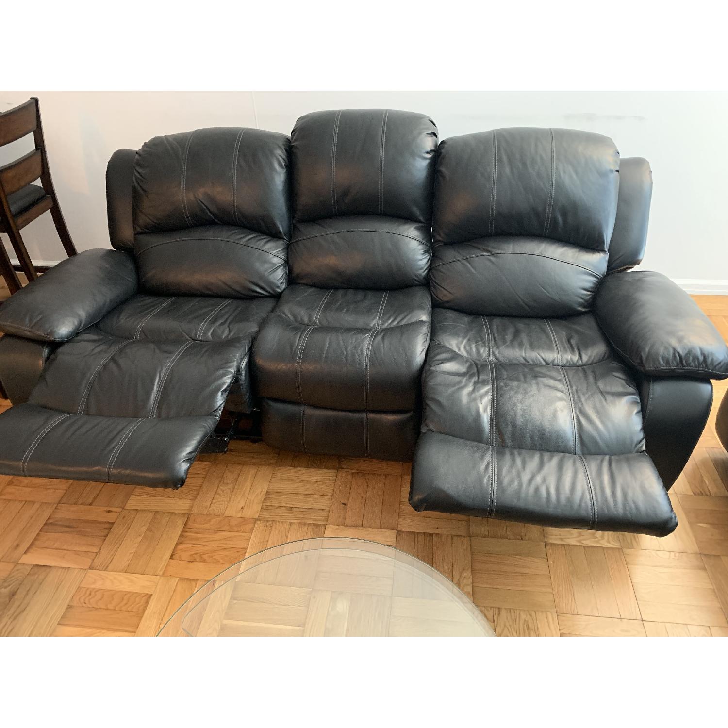 Raymour & Flanigan Bryant II Leather PowerReclining Sofa AptDeco