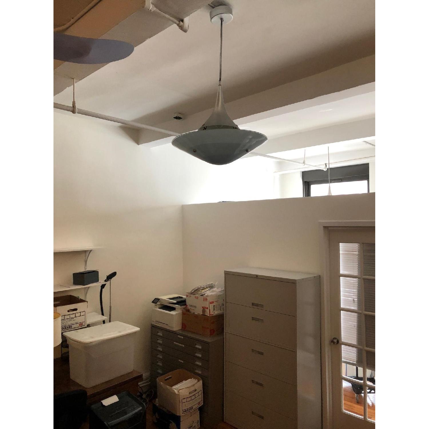 Reclaimed Three Shade Blue Glass Shade - image-1