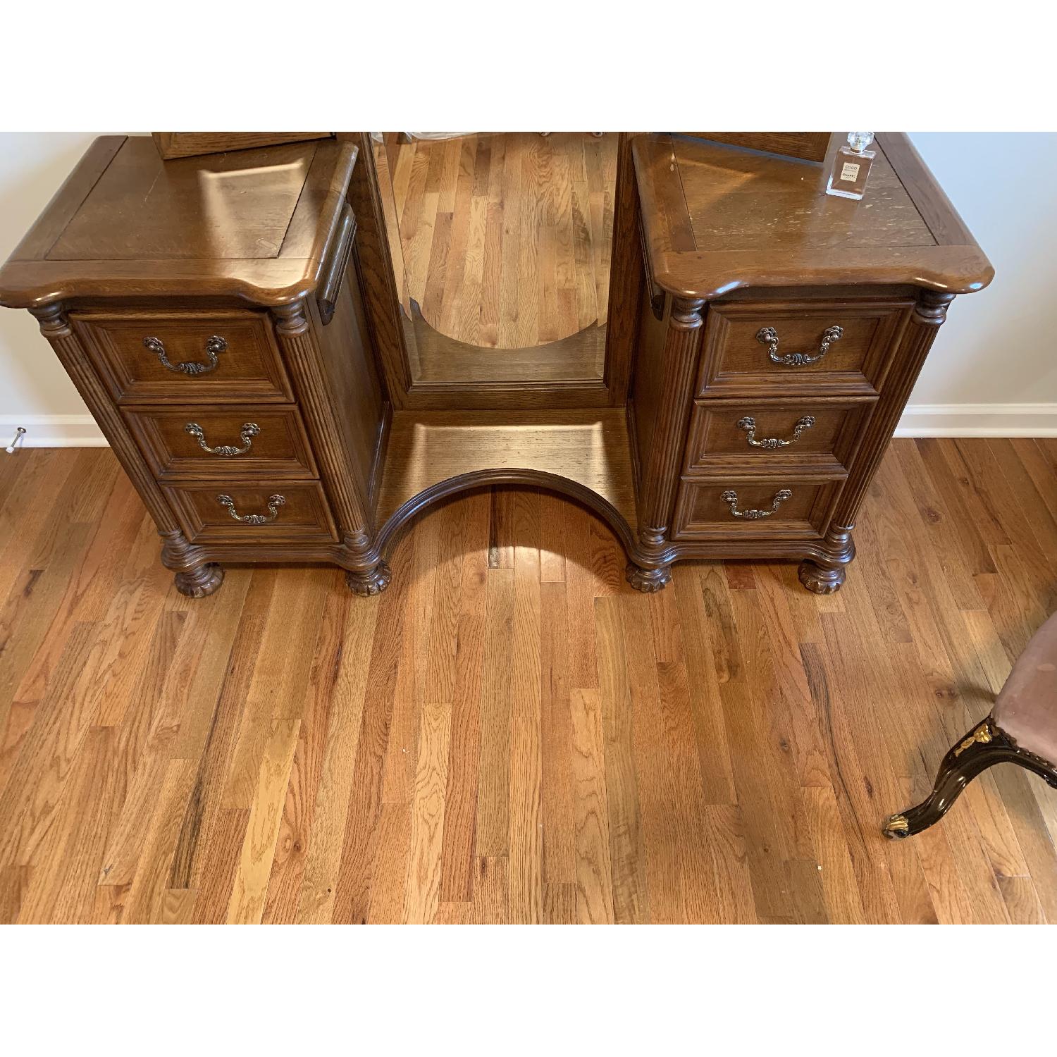 Huffman Koos Antique Vanity w/ Full Length Mirror - image-7