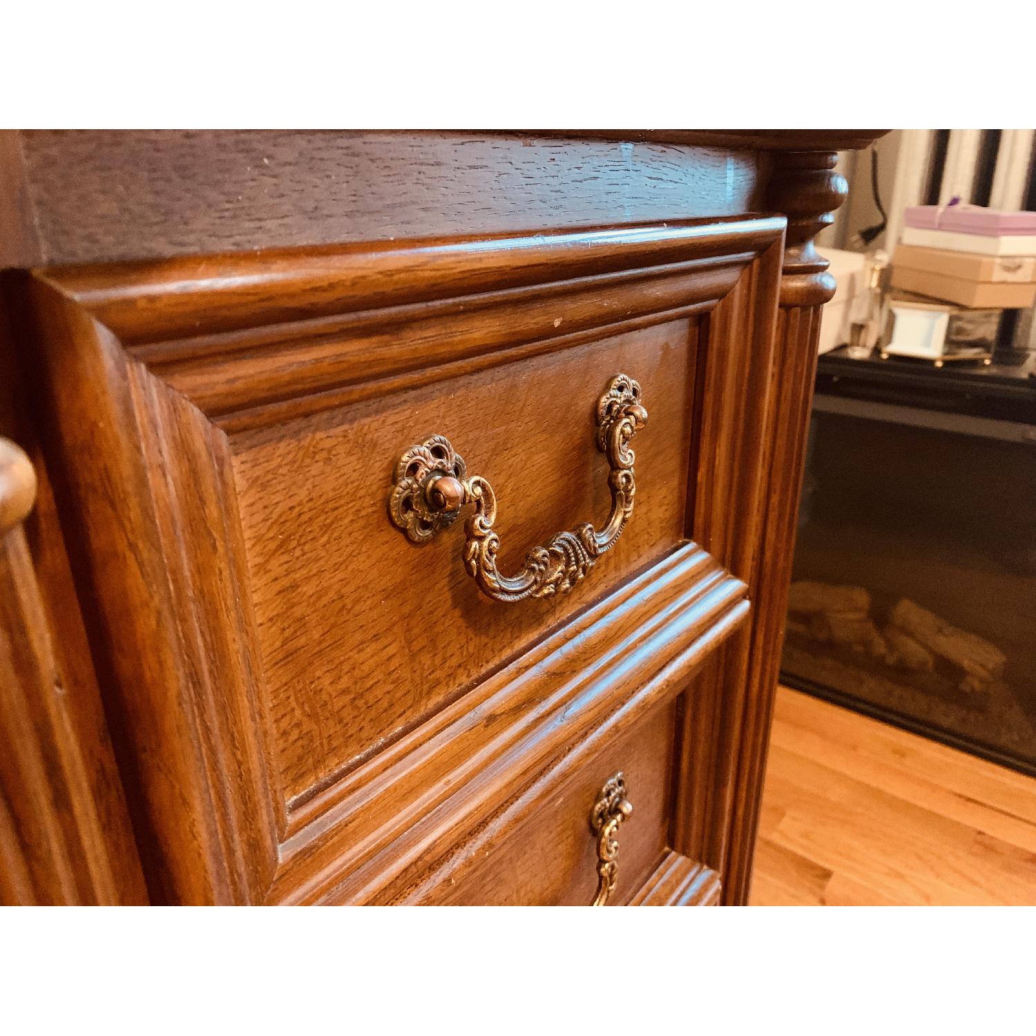 Huffman Koos Antique Vanity w/ Full Length Mirror - image-8