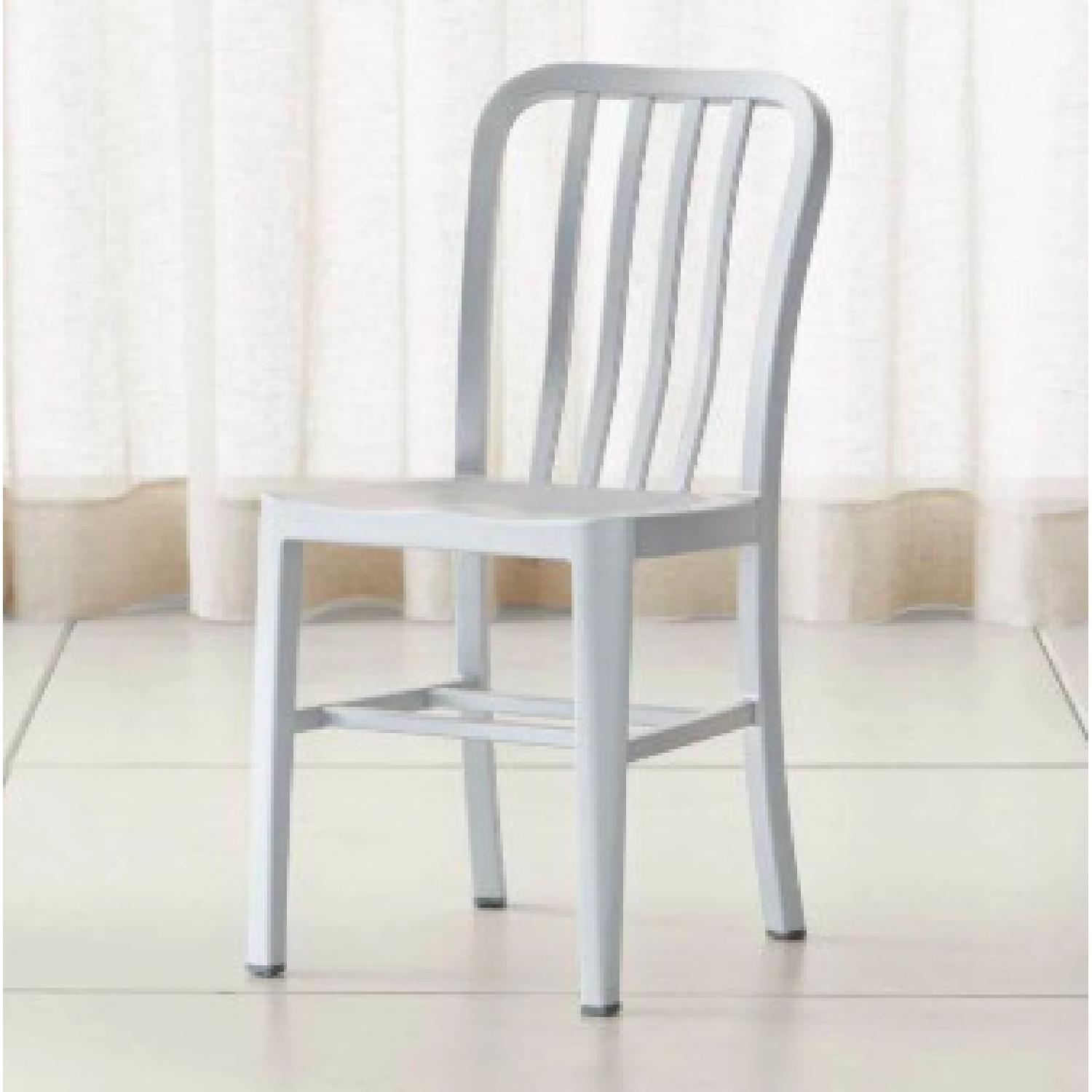 Crate & Barrel Delta Aluminum Dining Chairs - image-1