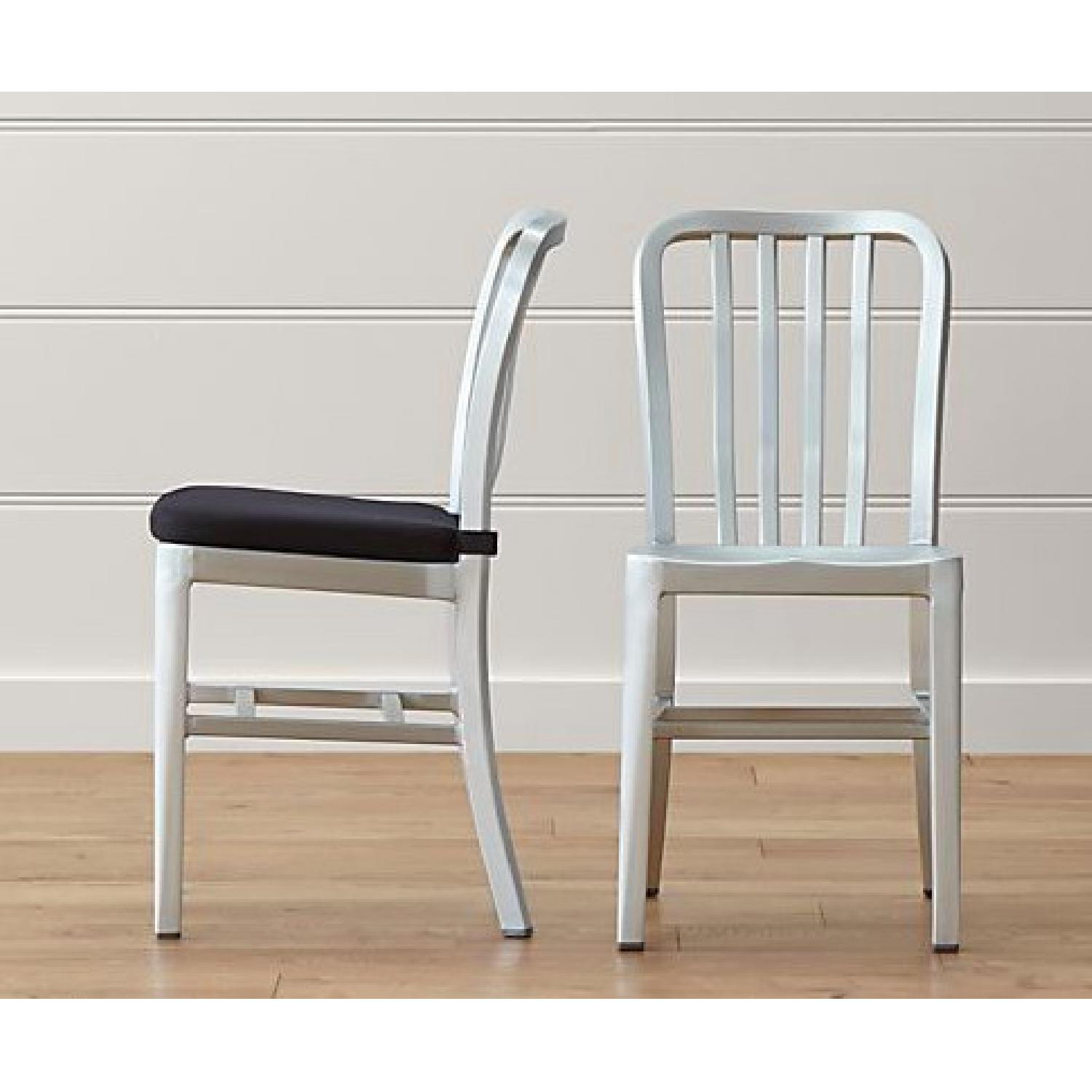 Crate & Barrel Delta Aluminum Dining Chairs - image-2