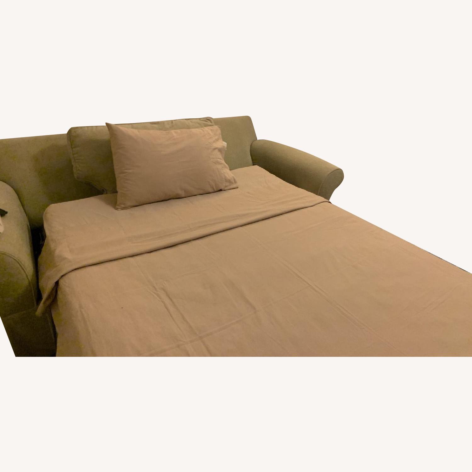 Sage Green Pull Out Sleeper Sofa - image-5