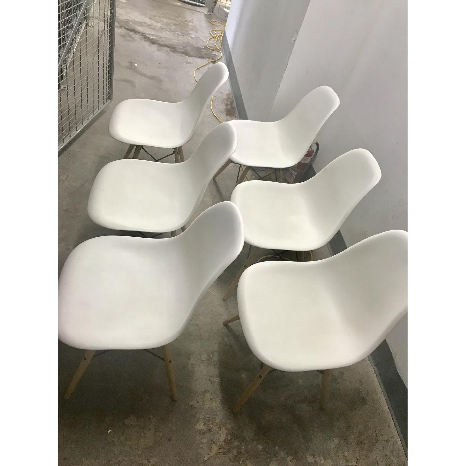 Herman Miller Eames White Plastic Chairs - image-1