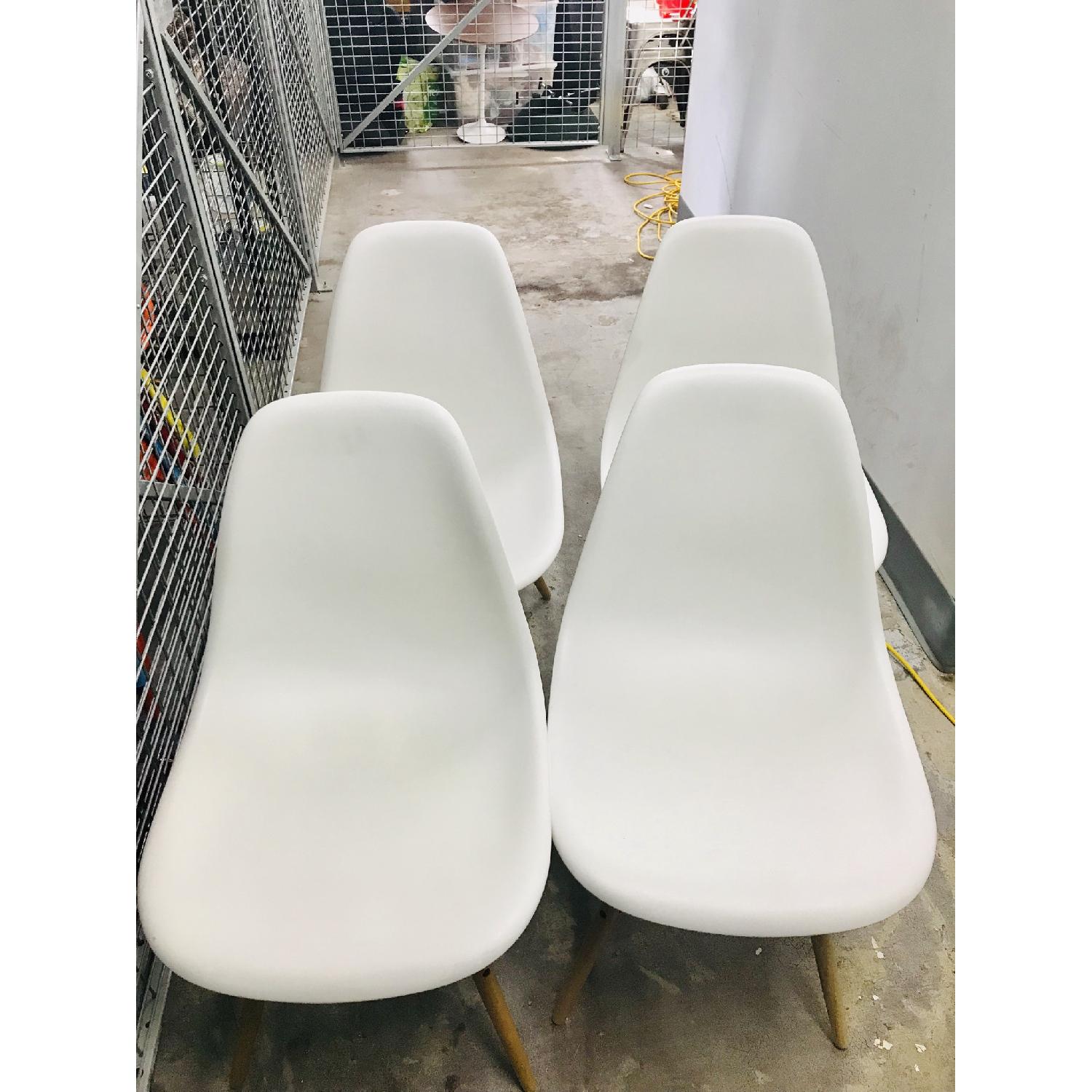 Herman Miller Eames White Plastic Chairs - image-2