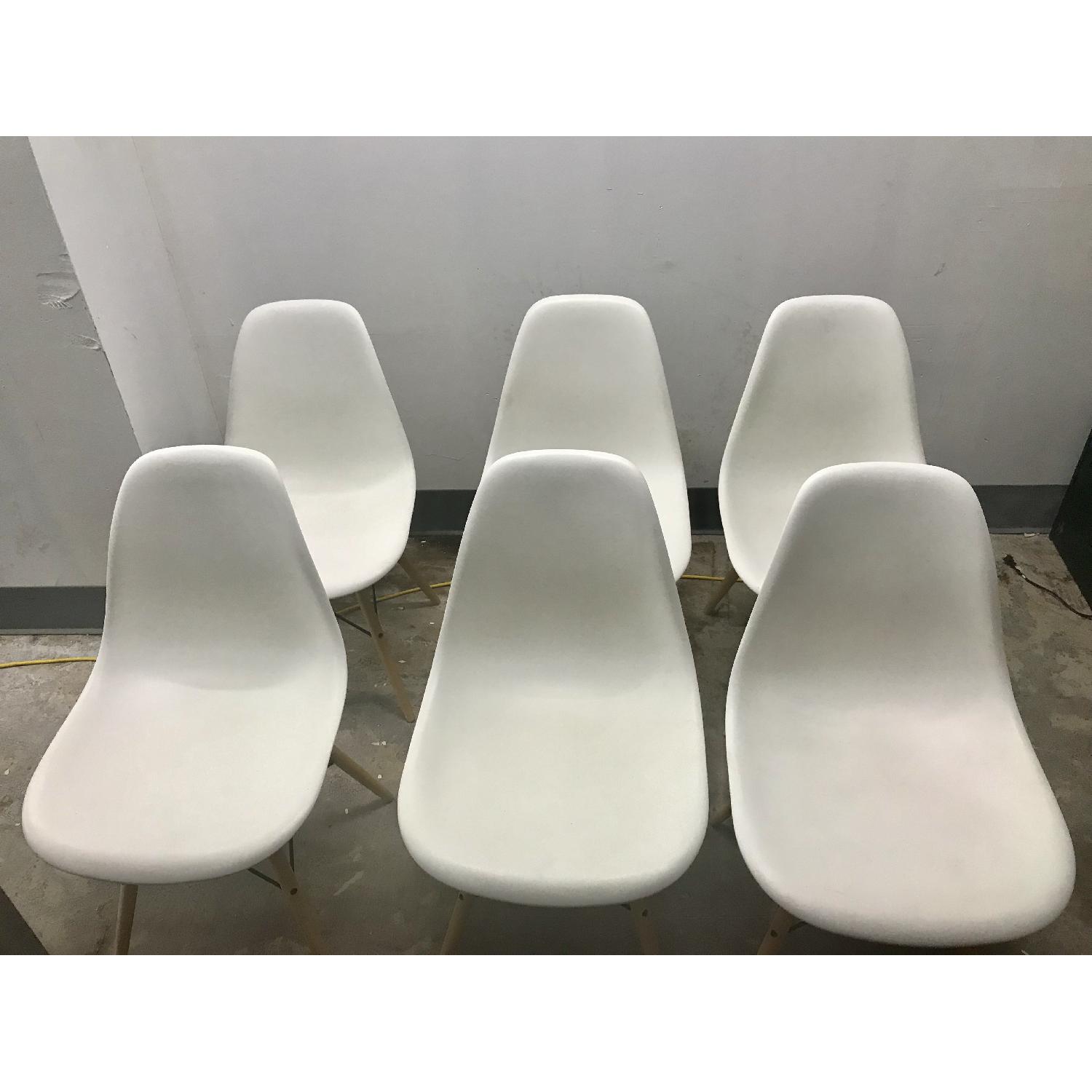 Herman Miller Eames White Plastic Chairs - image-5