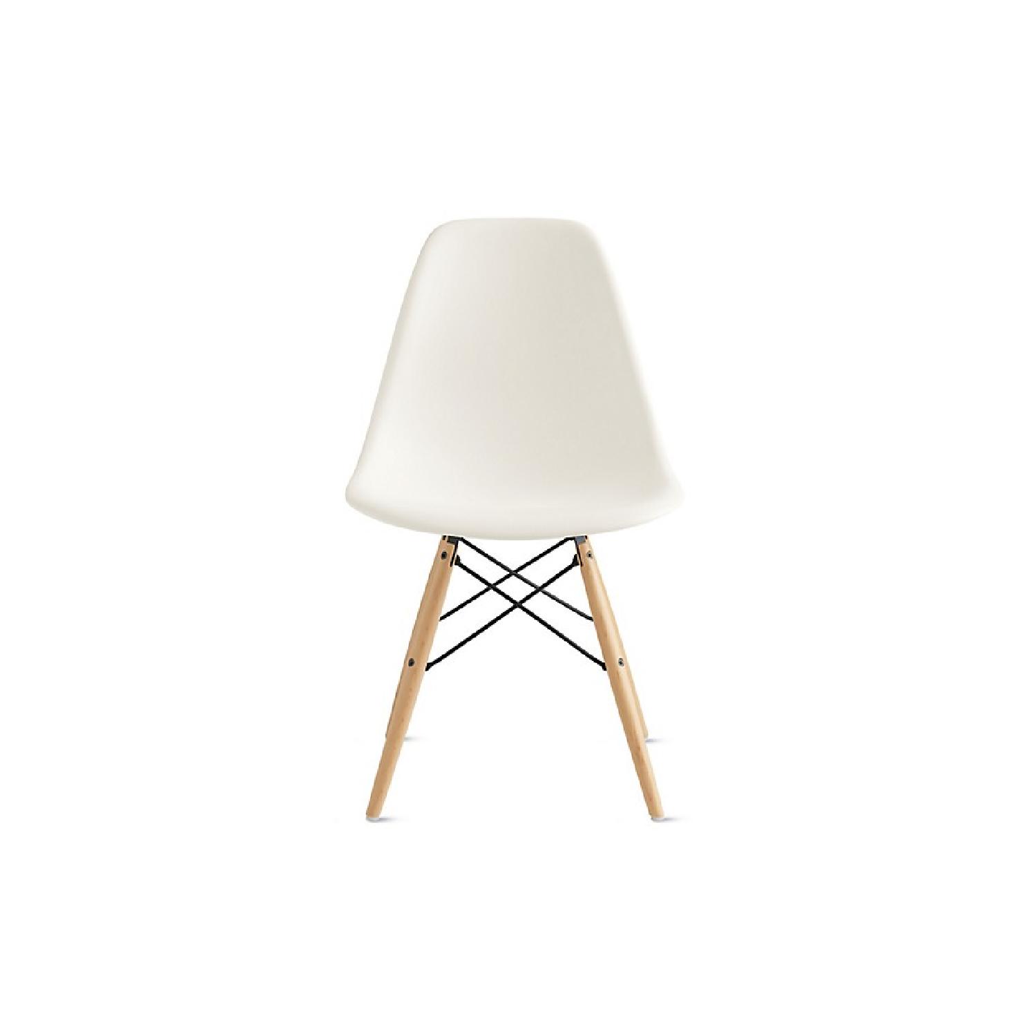 Herman Miller Eames White Plastic Chairs - image-0