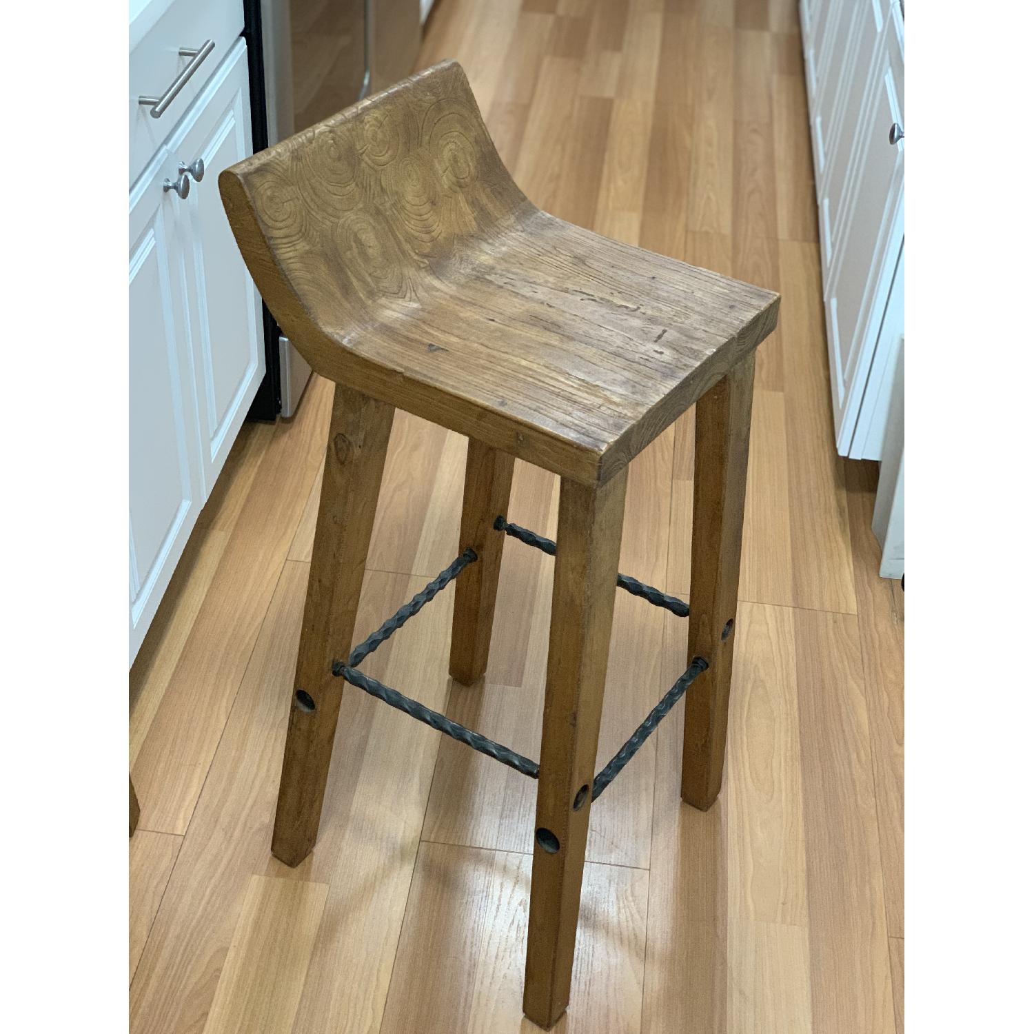 West Elm Hewn Reclaimed Wood Bar Stools - image-2