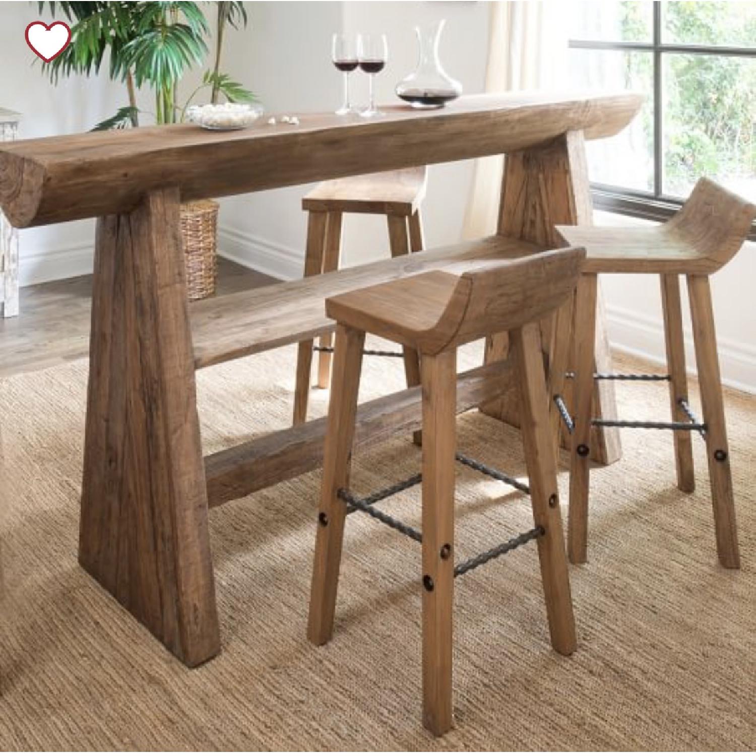 West Elm Hewn Reclaimed Wood Bar Stools - image-5