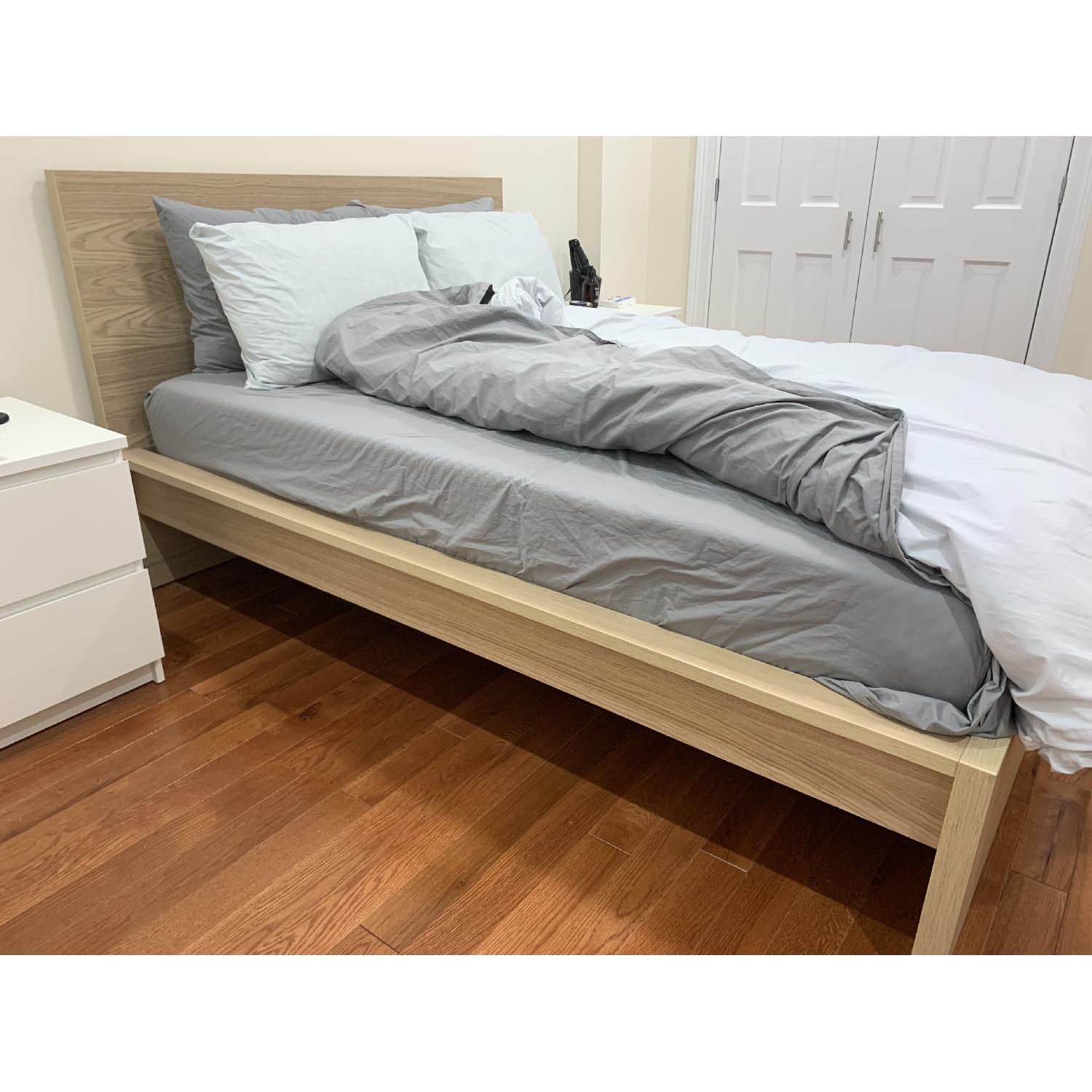 Ikea Malm Bed Frame W 2 Storage Drawers Slatted Base Aptdeco