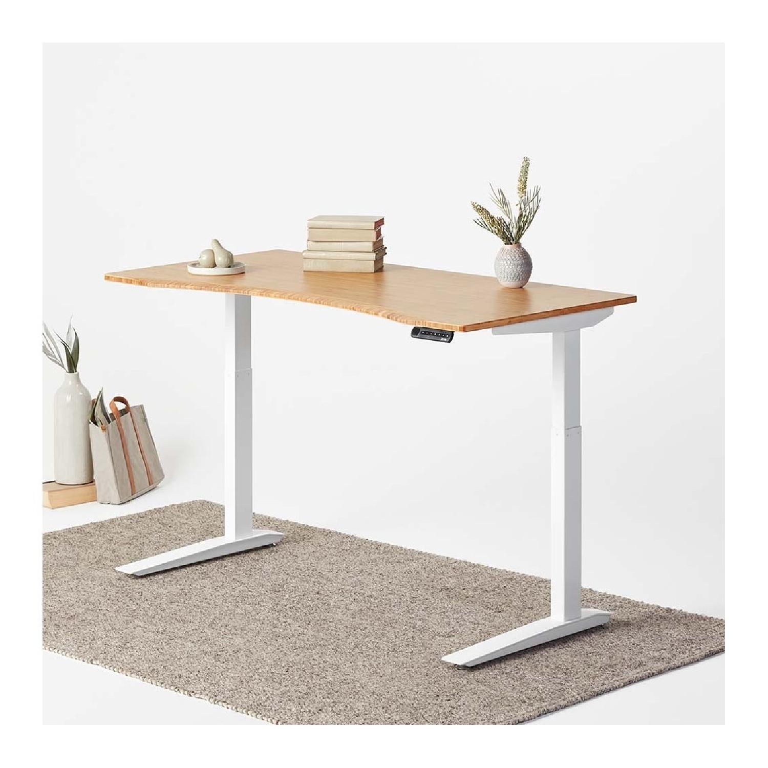 Jarvis Bamboo Fully Standing Desk w/ Contoured Edge - image-2