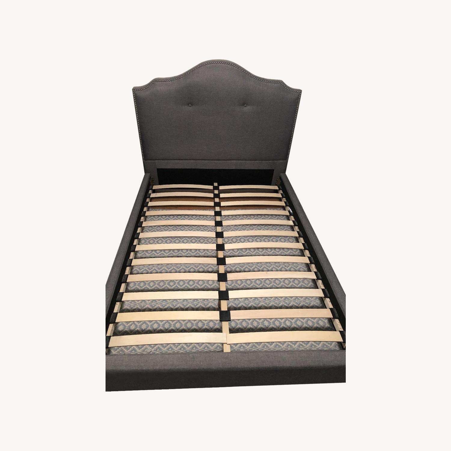 Full Size Nailhead Upholstered Bed Frame w/ Headboard - image-4