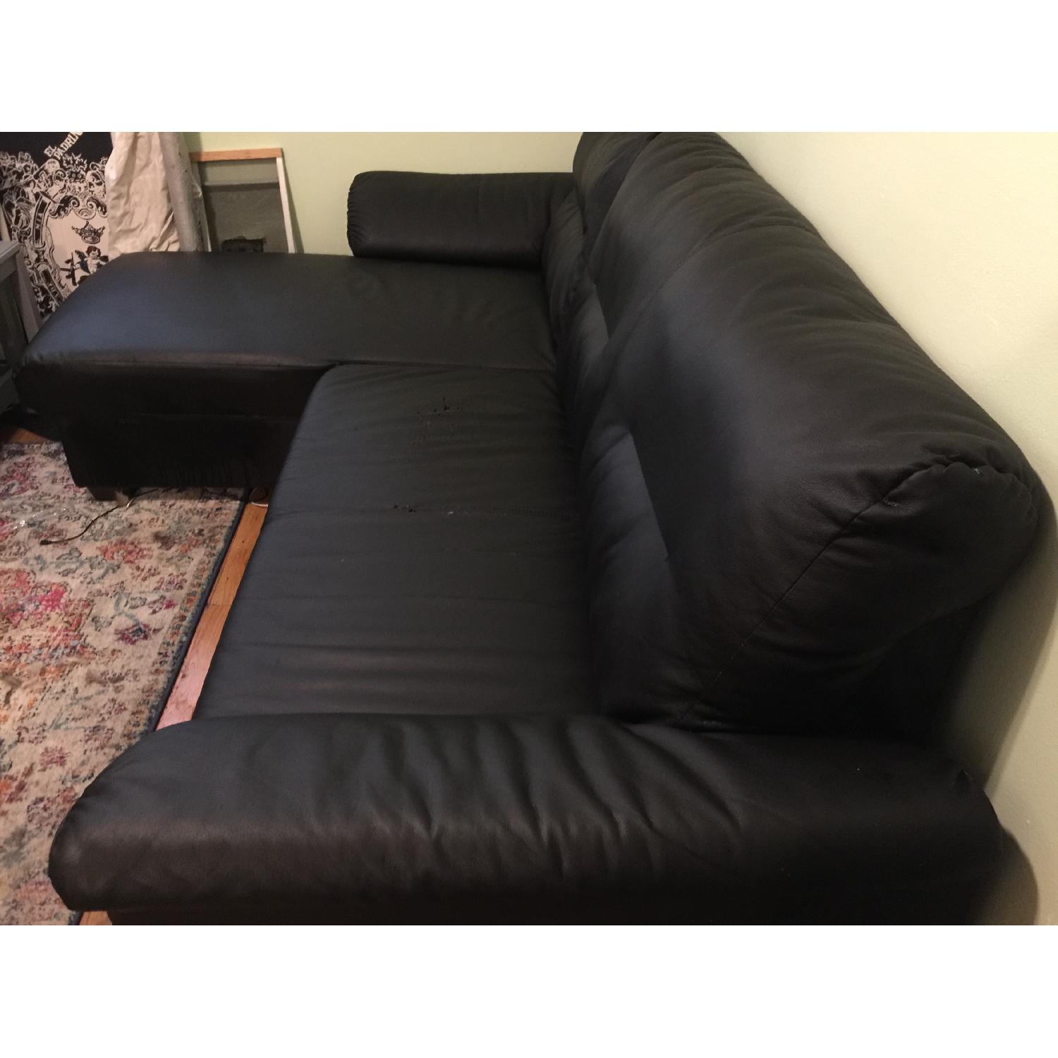 Ikea Knislinge Faux Leather Sectional Sofa AptDeco