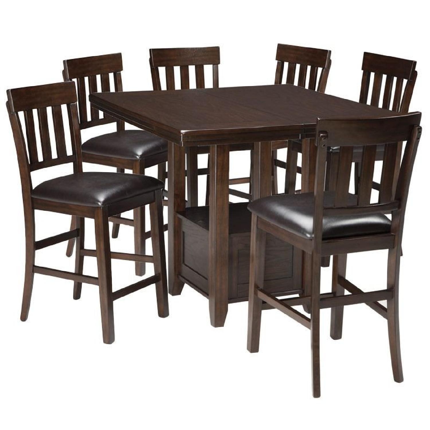 Ashley Haddigan 7 Piece Counter Height Dining Set AptDeco