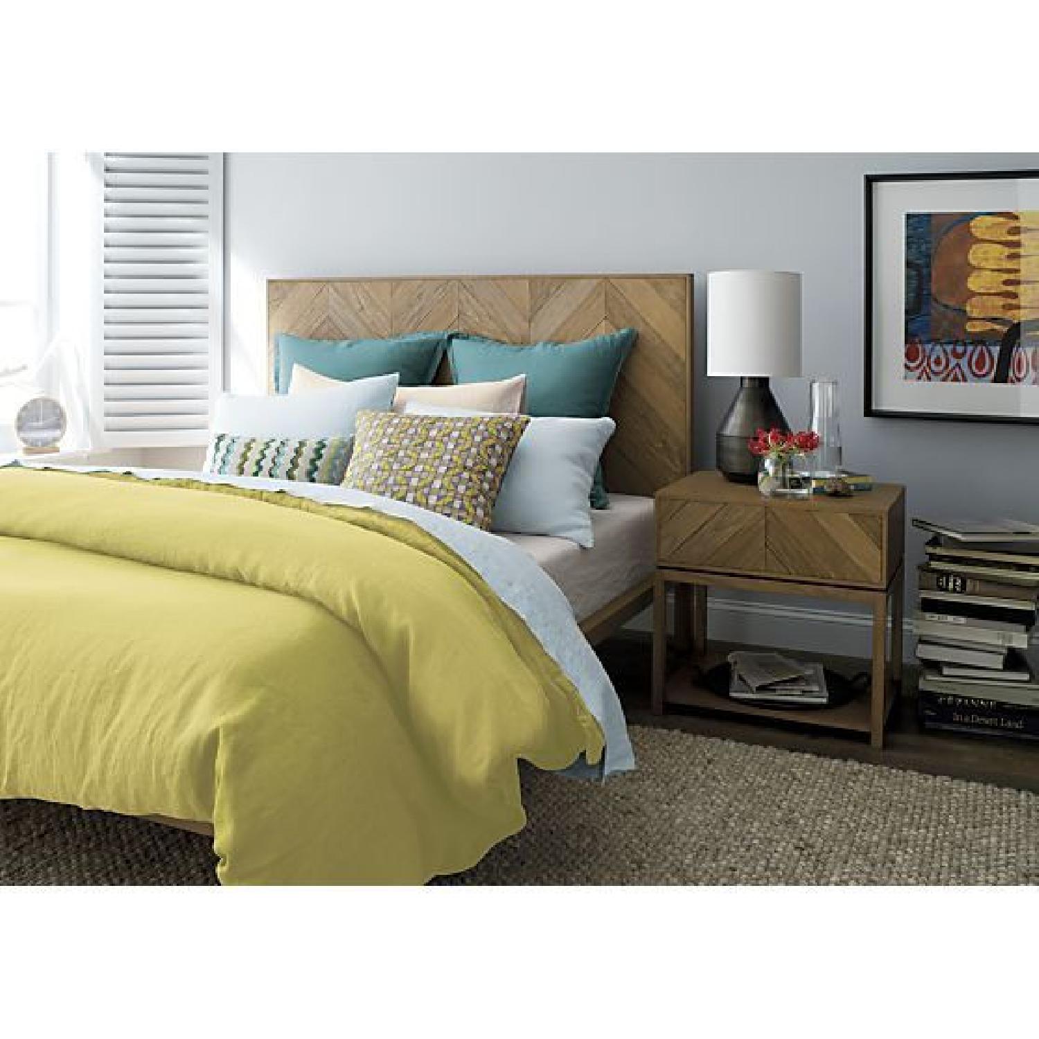 Crate & Barrel Chevron Queen Bed - image-2