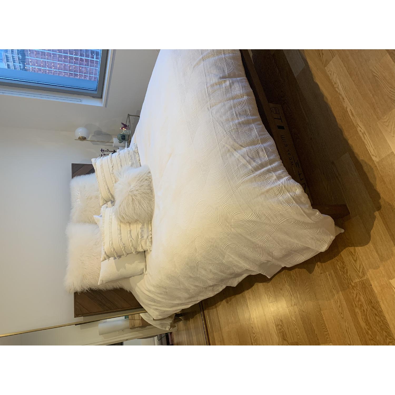 Crate & Barrel Chevron Queen Bed - image-3