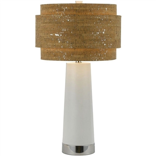 AF Lighting Aviva Pearl Table Lamp w/ Cork Shade