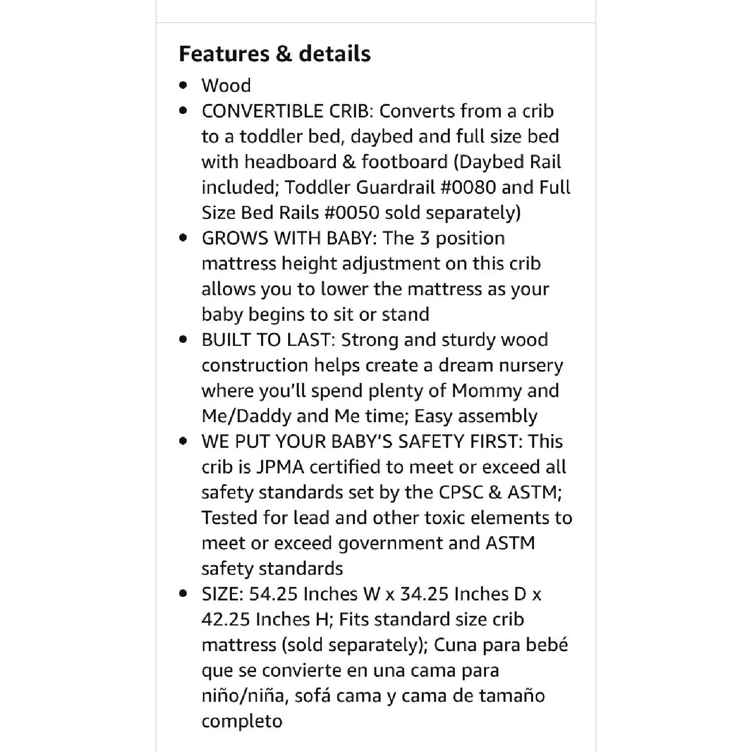 Delta Childrens Solid Wood Convertible Crib - image-5