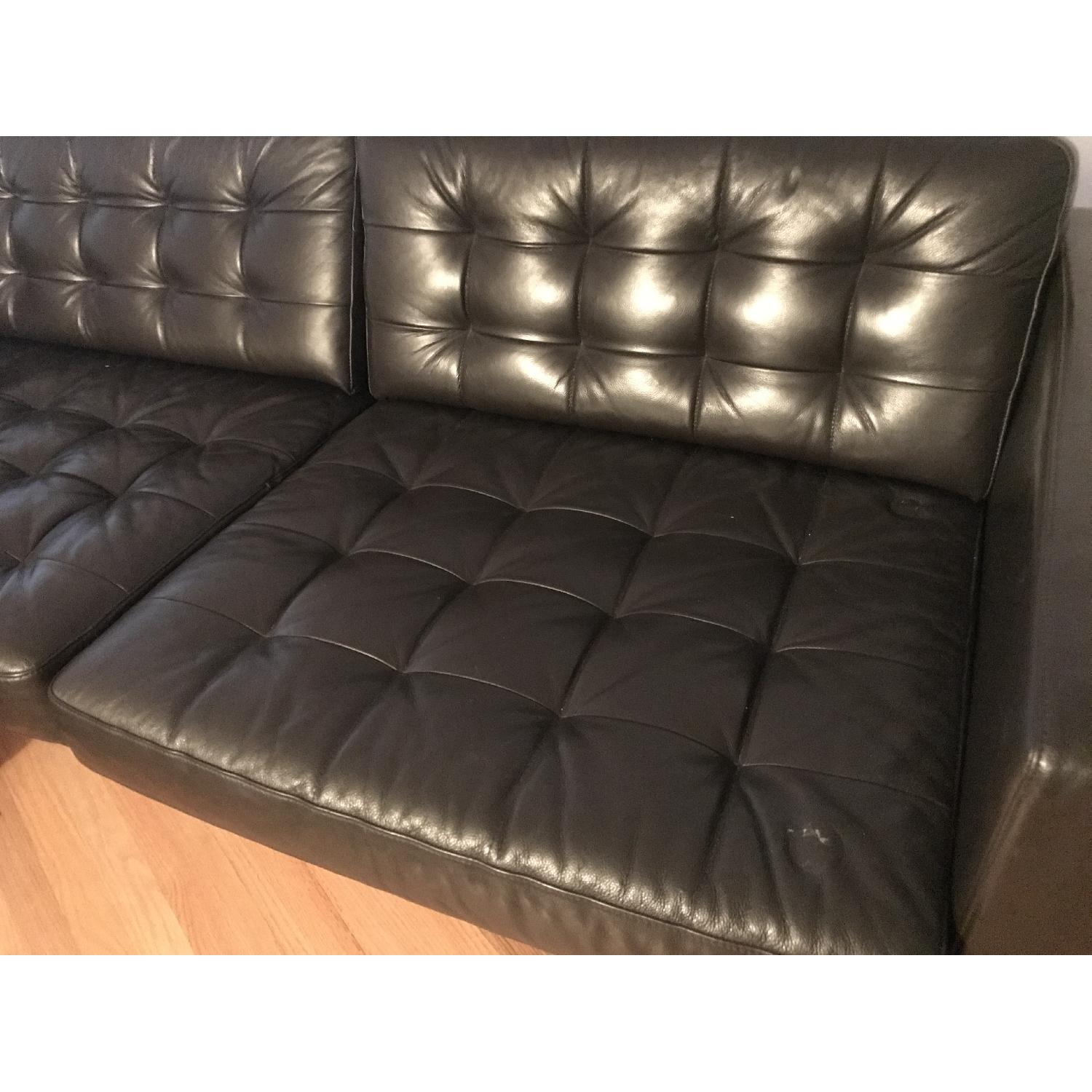 Ikea Landskrona Leather Sofa & Ottoman AptDeco