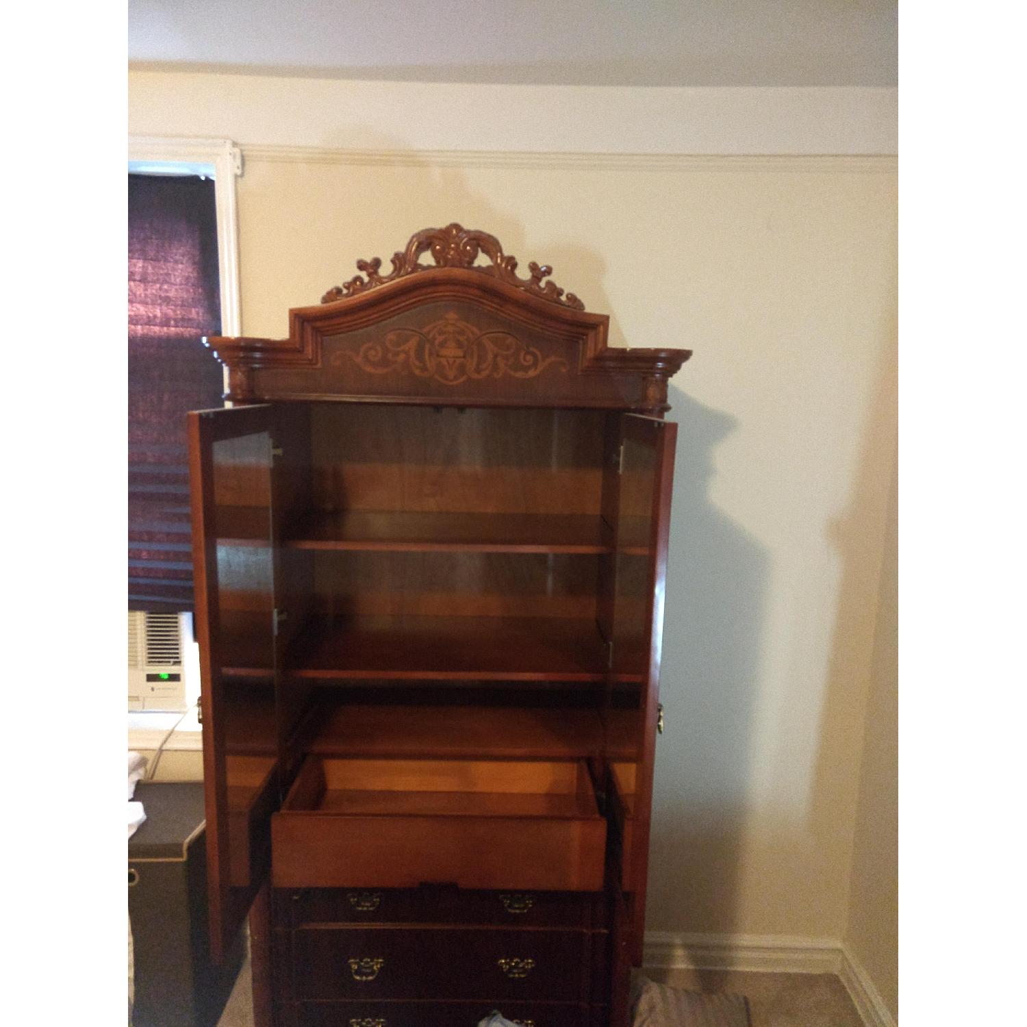 Sterns Exclusive Furniture Brown Wood Armoire - image-2