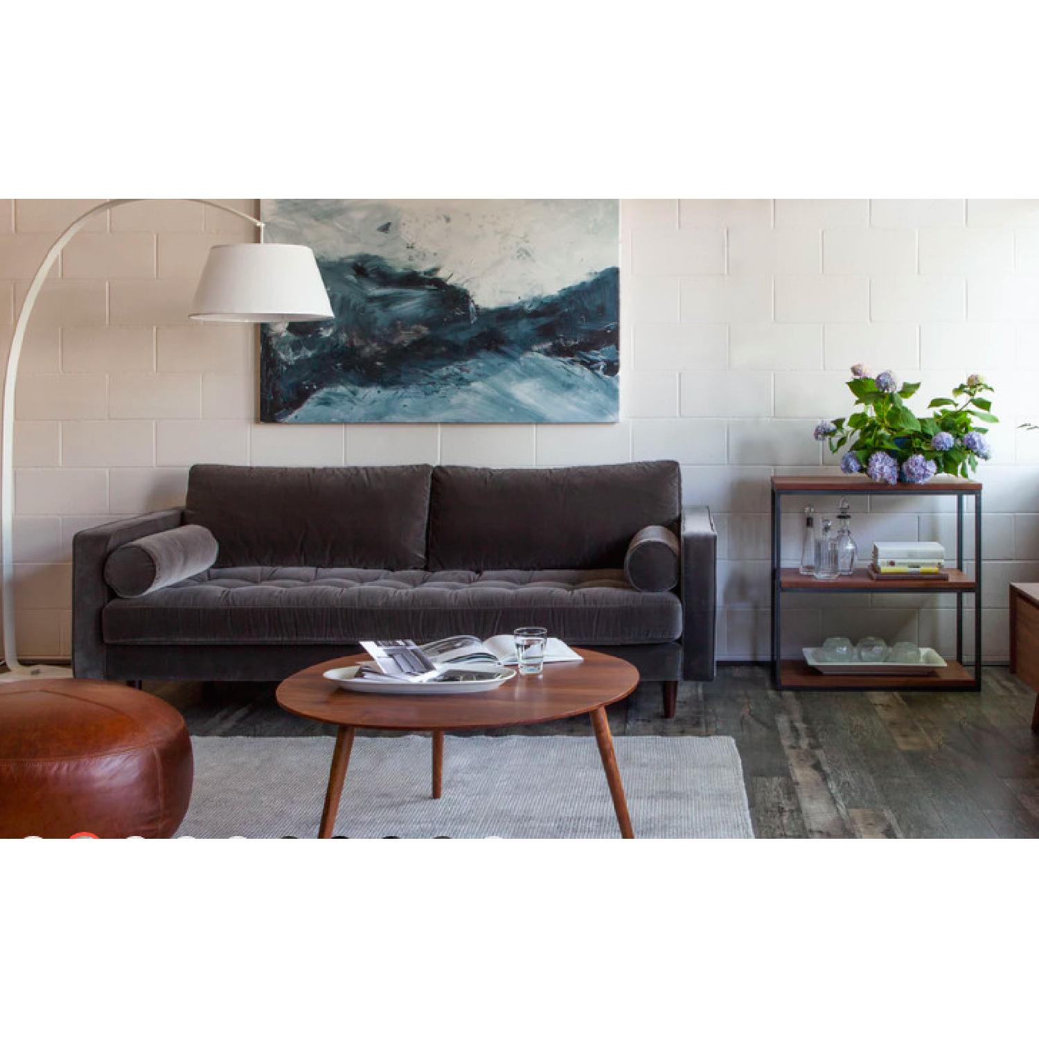 Article Sven Grey Velvet Sofa - image-1