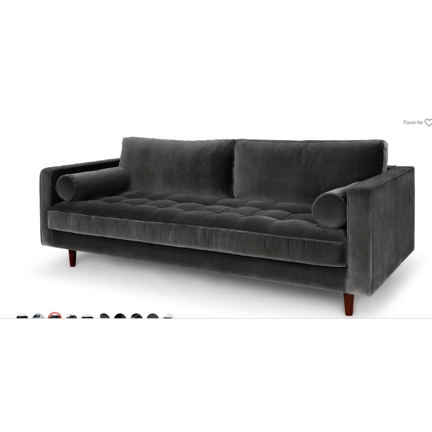 Article Sven Grey Velvet Sofa - image-2