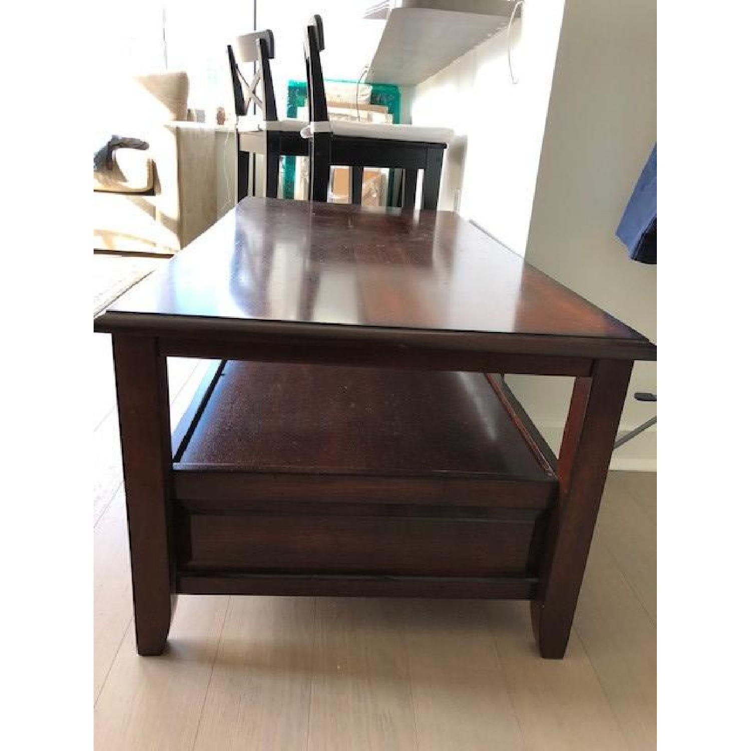 Pier 1 Tuscan Brown Coffee Table w/ Pull Handles - image-3