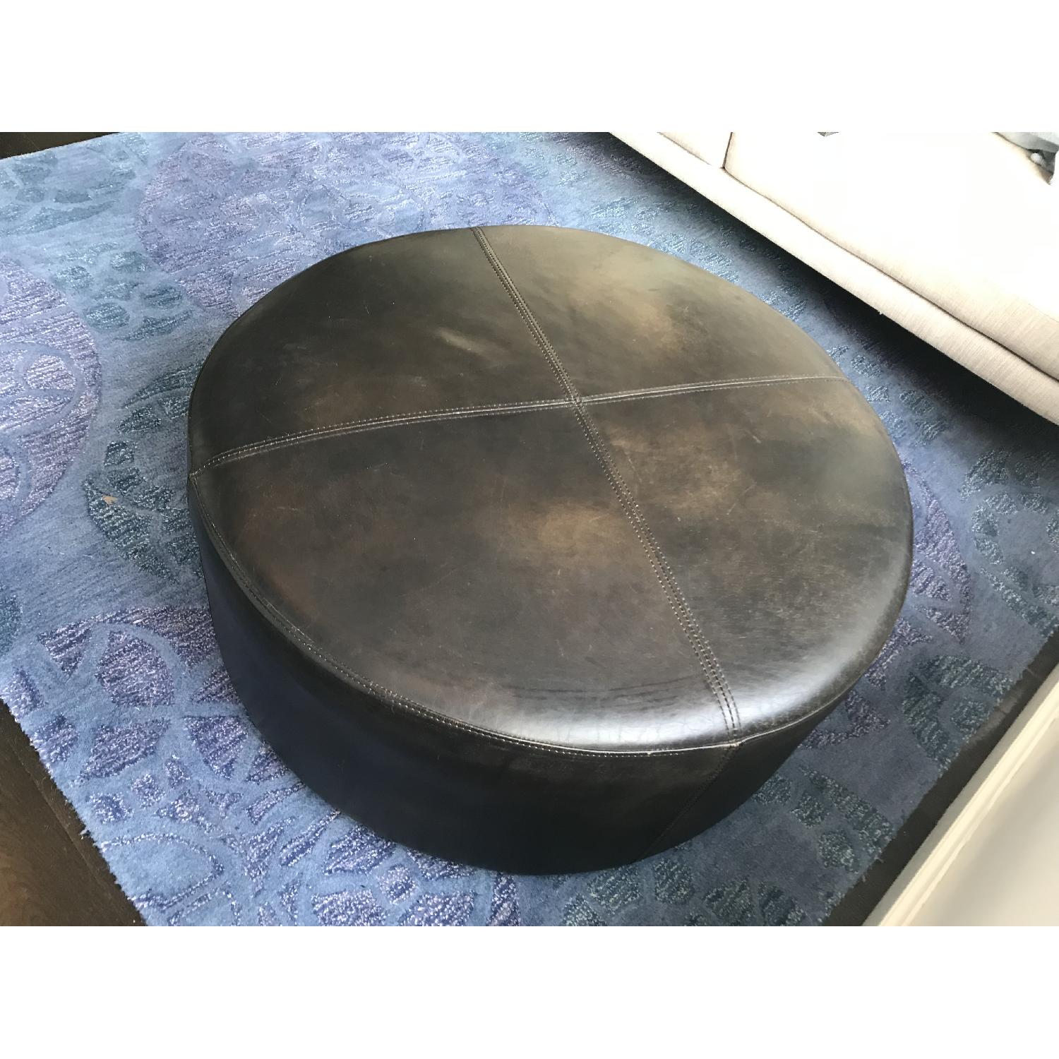 Restoration Hardware Cooper Round Ottoman - image-1