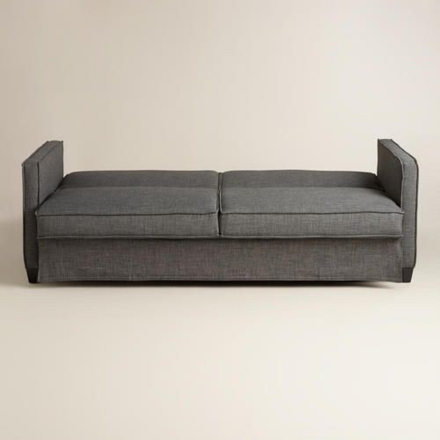 World Market Medium Grey Sleeper Sofa - image-5